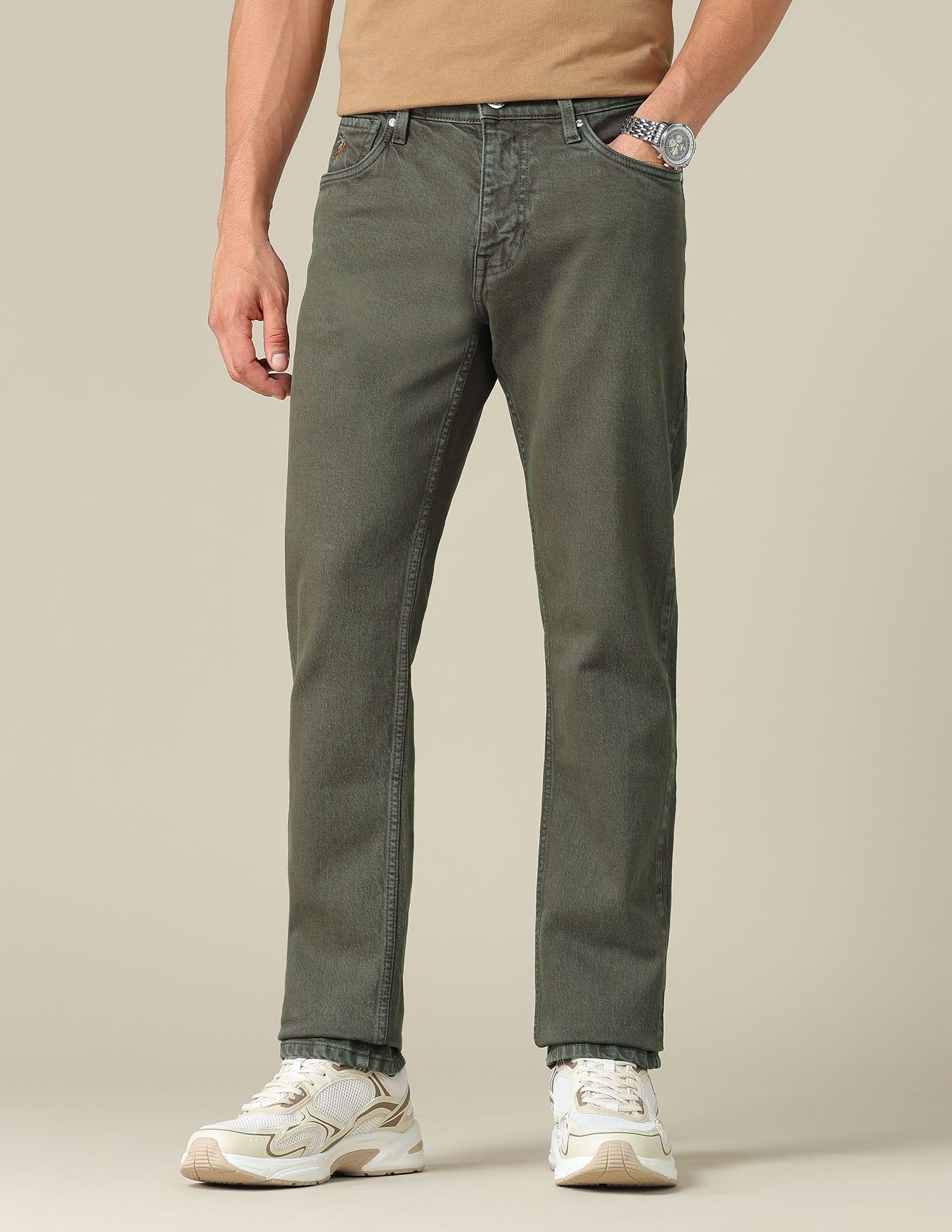 Brandon Slim Tapered Fit Green Jeans
