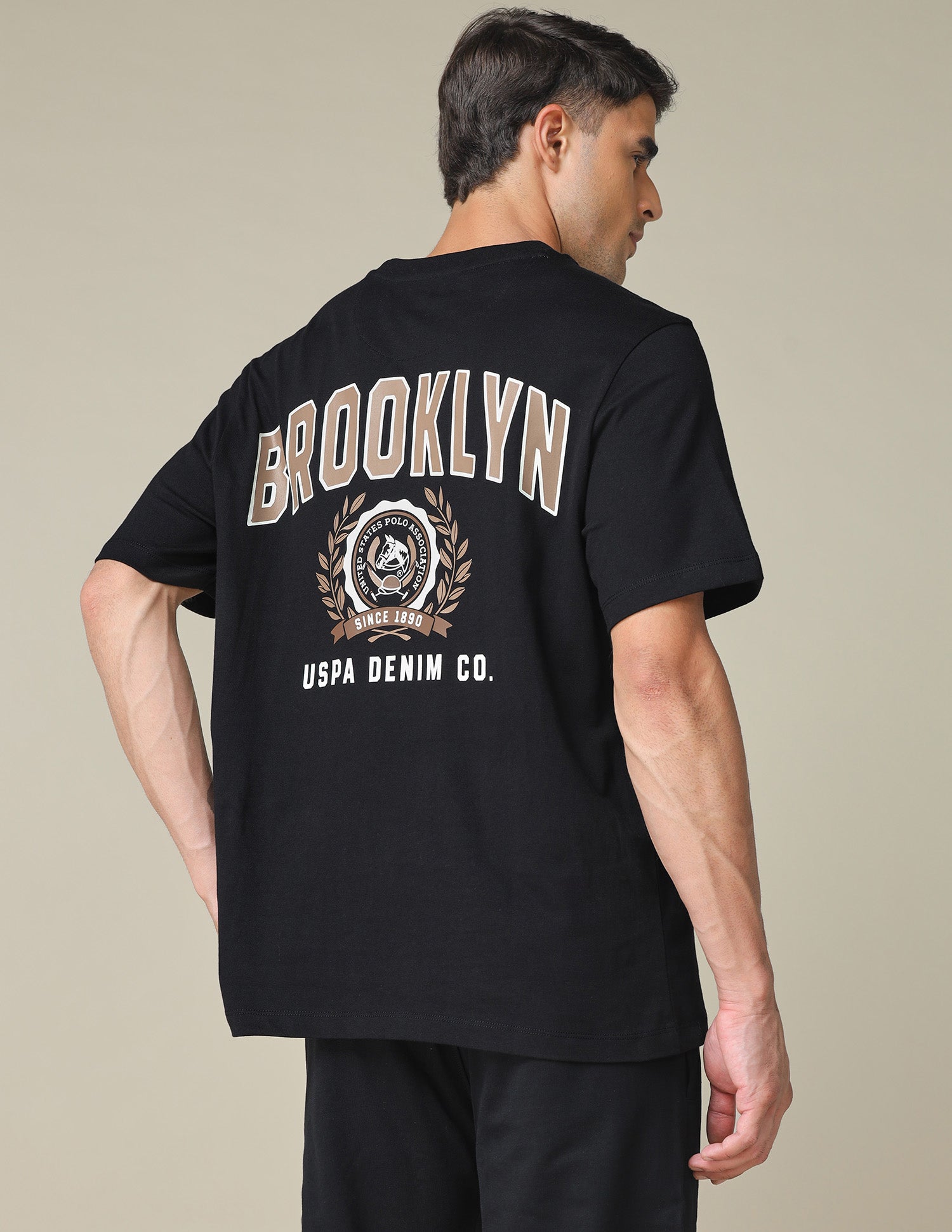 Oversized Fit Typographic Printed T- Shirt