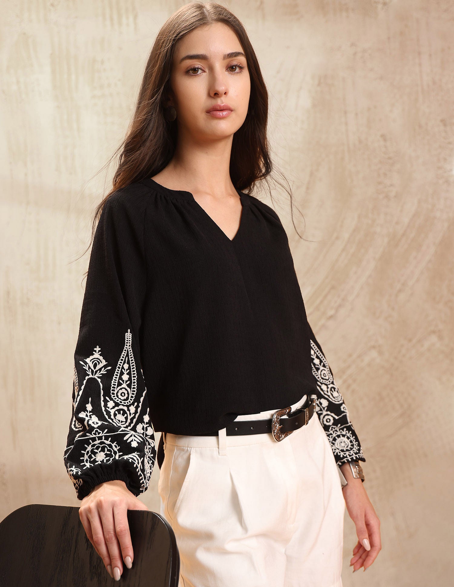 Floral Embroidered Top