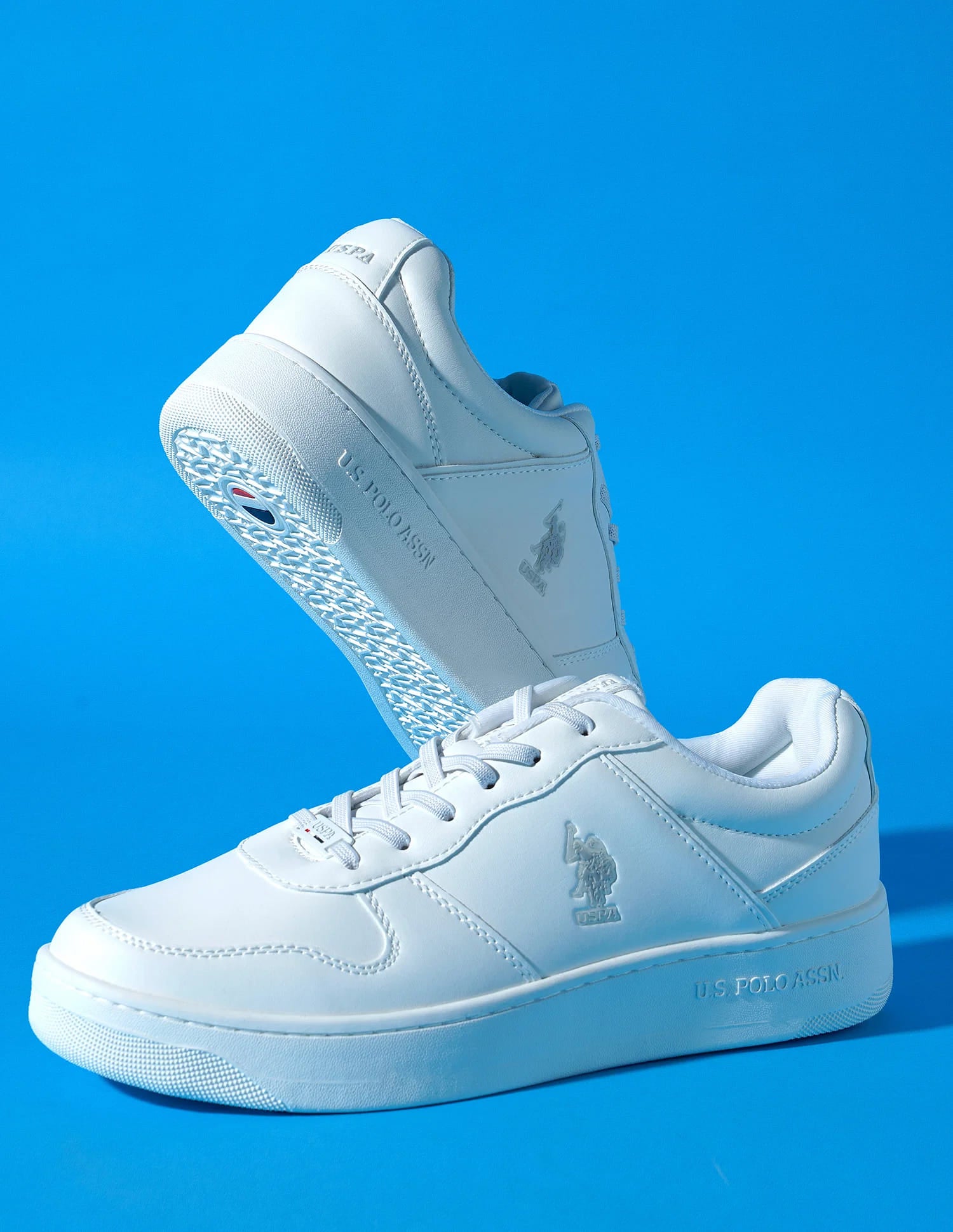 Men Jaxon 2.0 Off White Retro Court Sneakers Off White - U.S. Polo Assn. India | Large