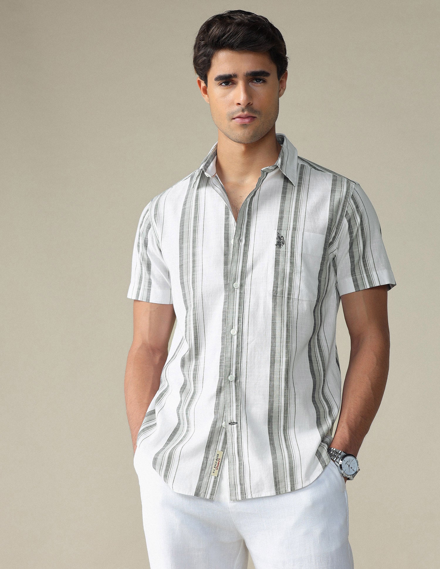 Vertical Striped Pure Cotton Shirt