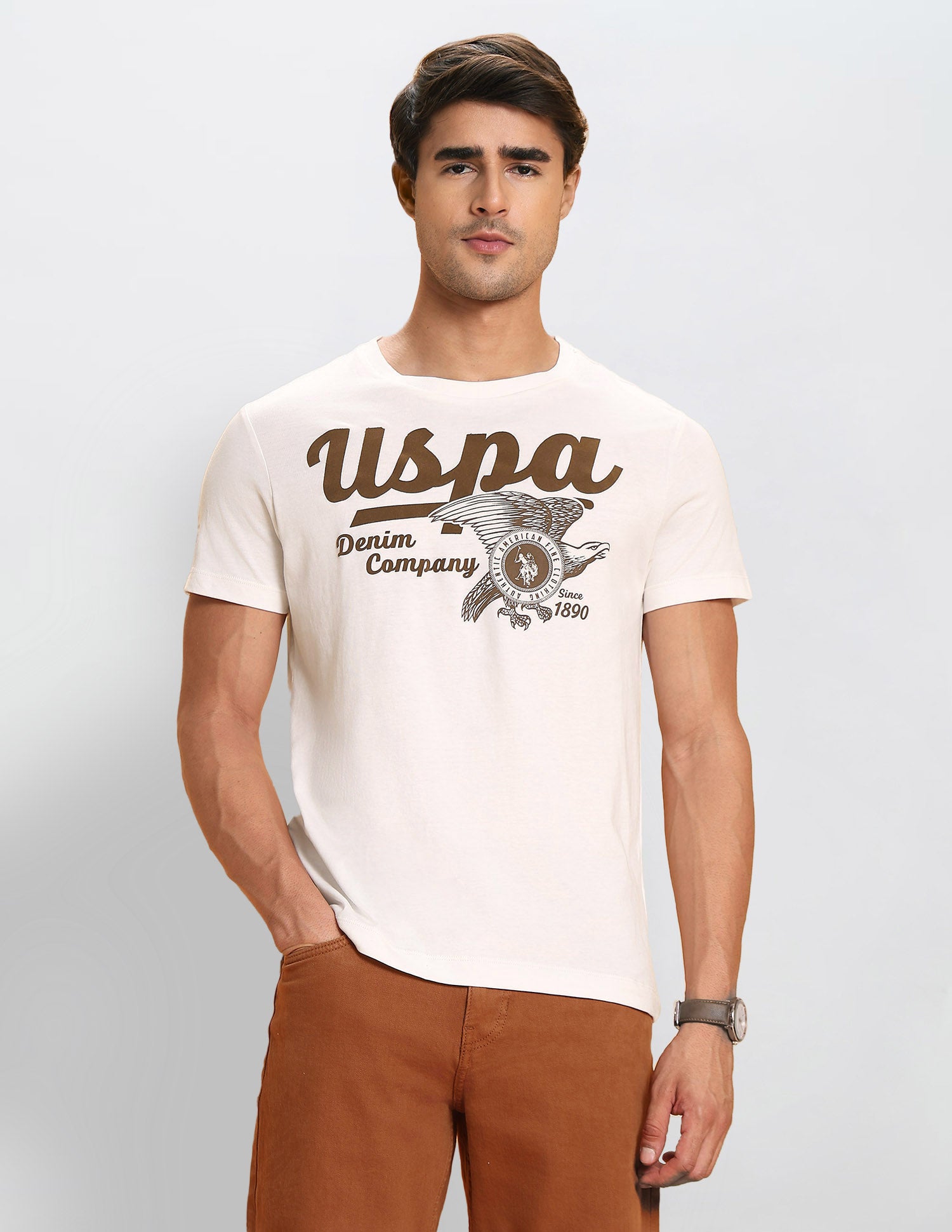 Graphic Brand Printed Pure Cotton T-Shirt