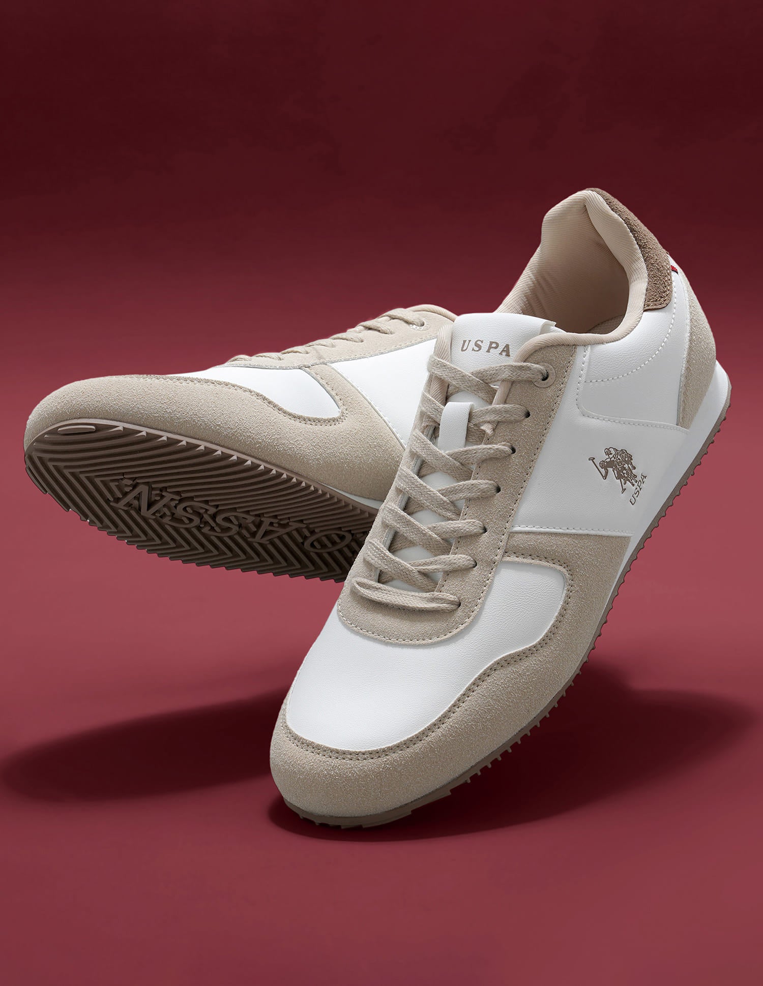 Men Sorrento 4.0 Beige Retro Sneakers Beige - U.S. Polo Assn. India | Large