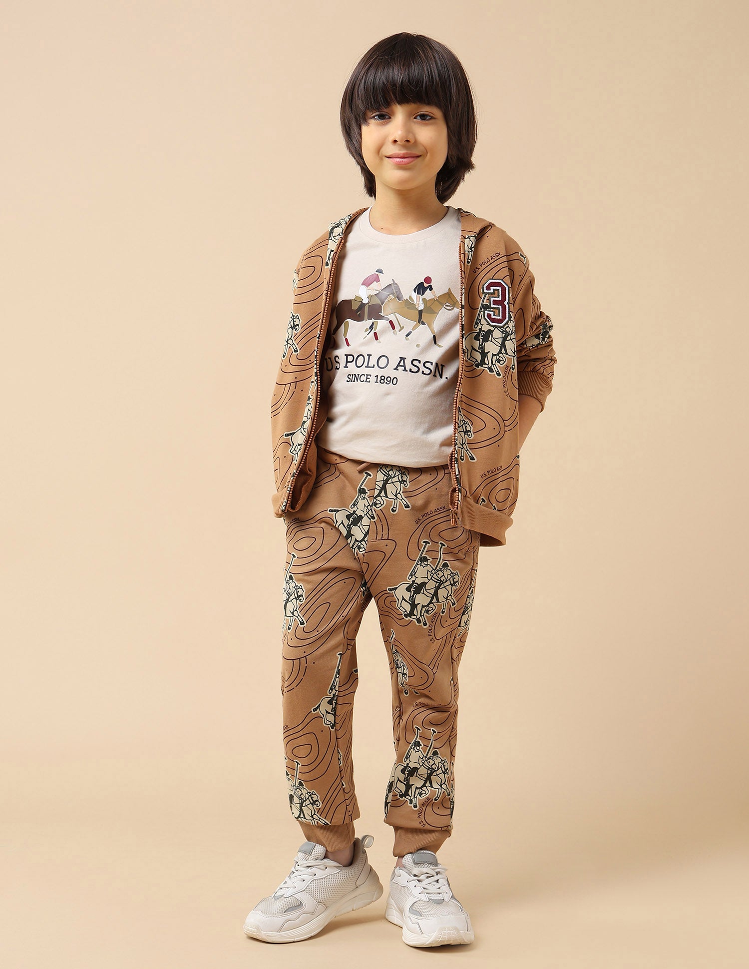 Boys Graphic Brand Printed Regular Fit Joggers