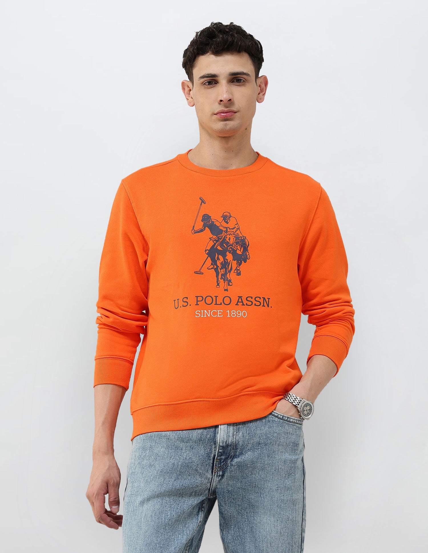 Brand Printed Regular Fit Sweatshirt