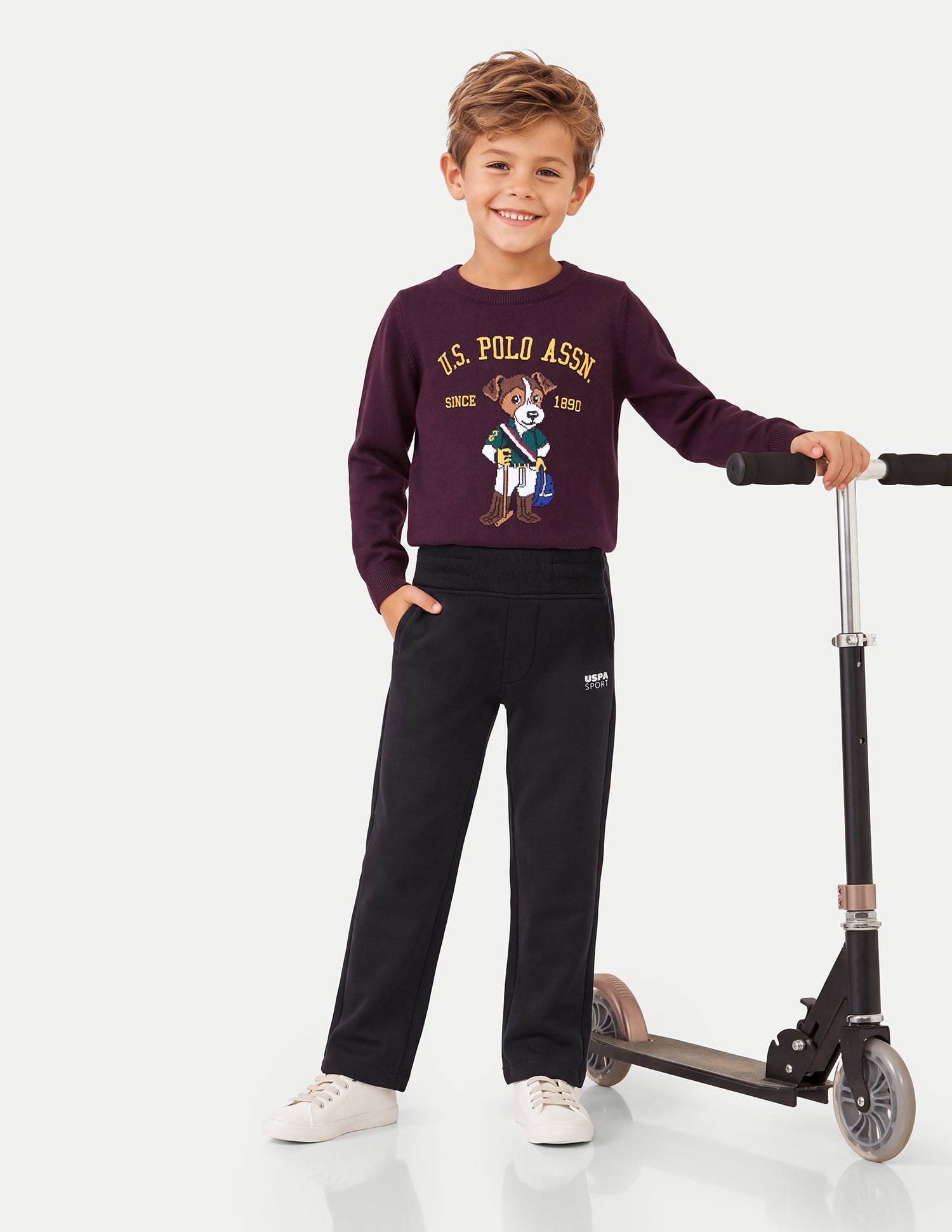 Mid Rise Regular Fit Track Pants Black - U.S. Polo Assn. India | Large