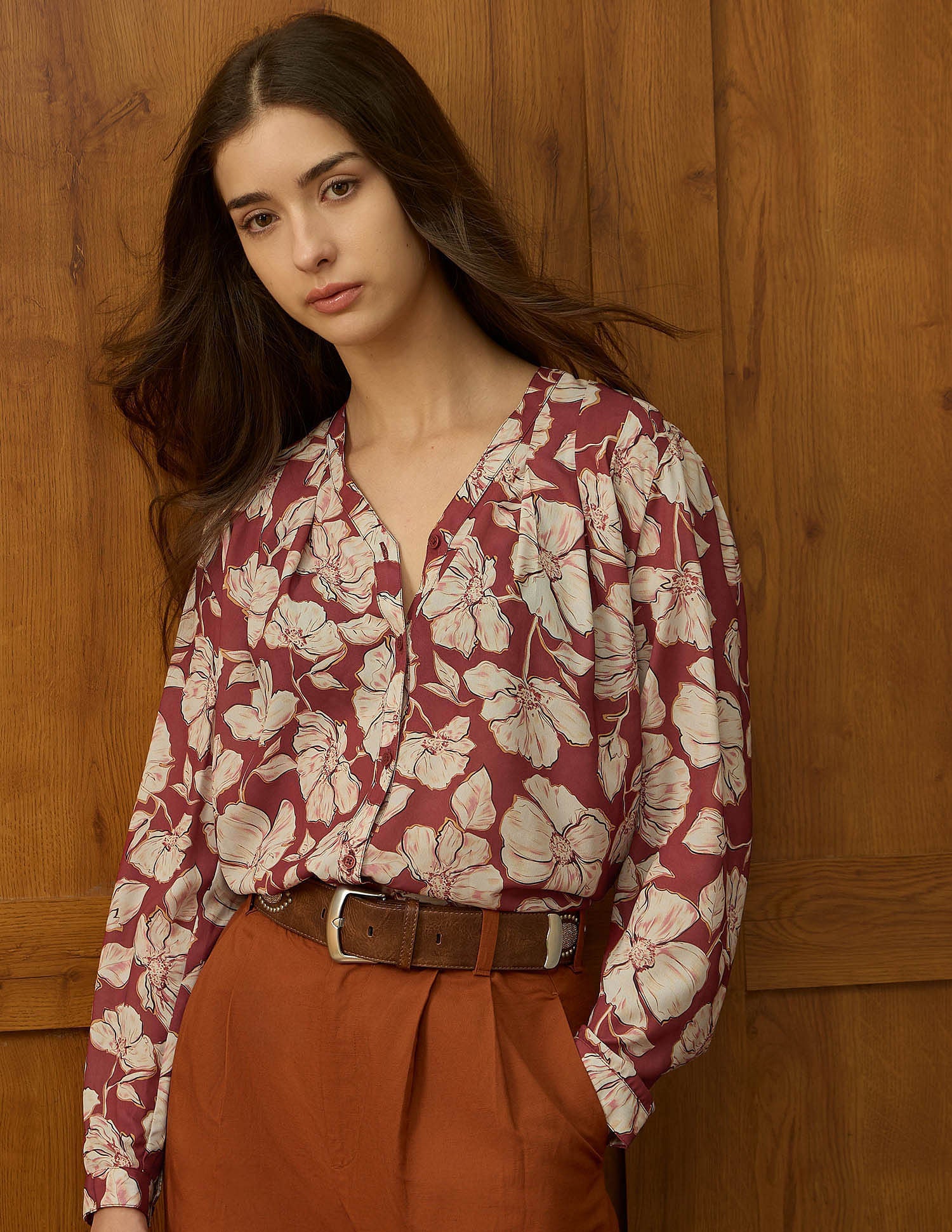 Relaxed Fit Floral Printed Top