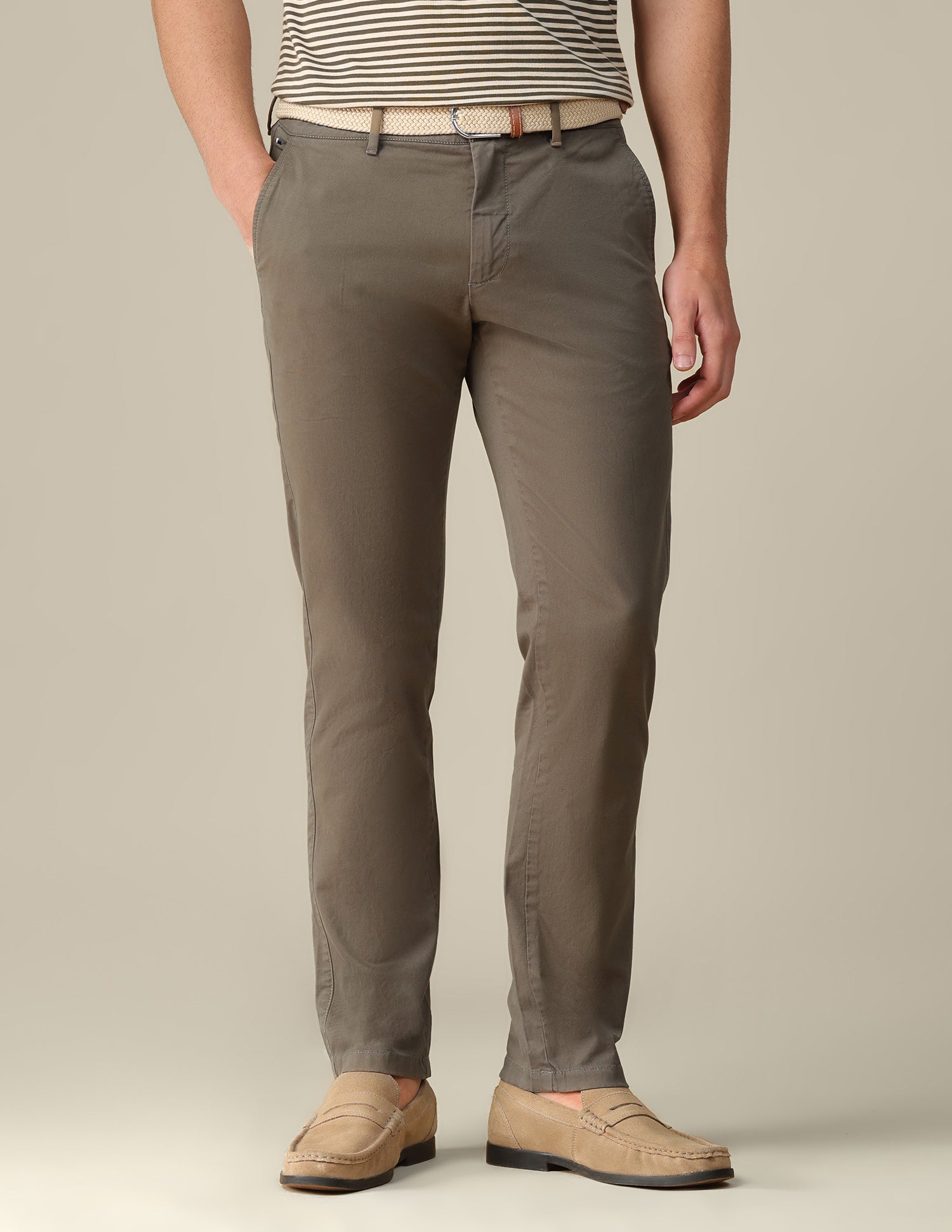 Denver slim fit Twill Trousers