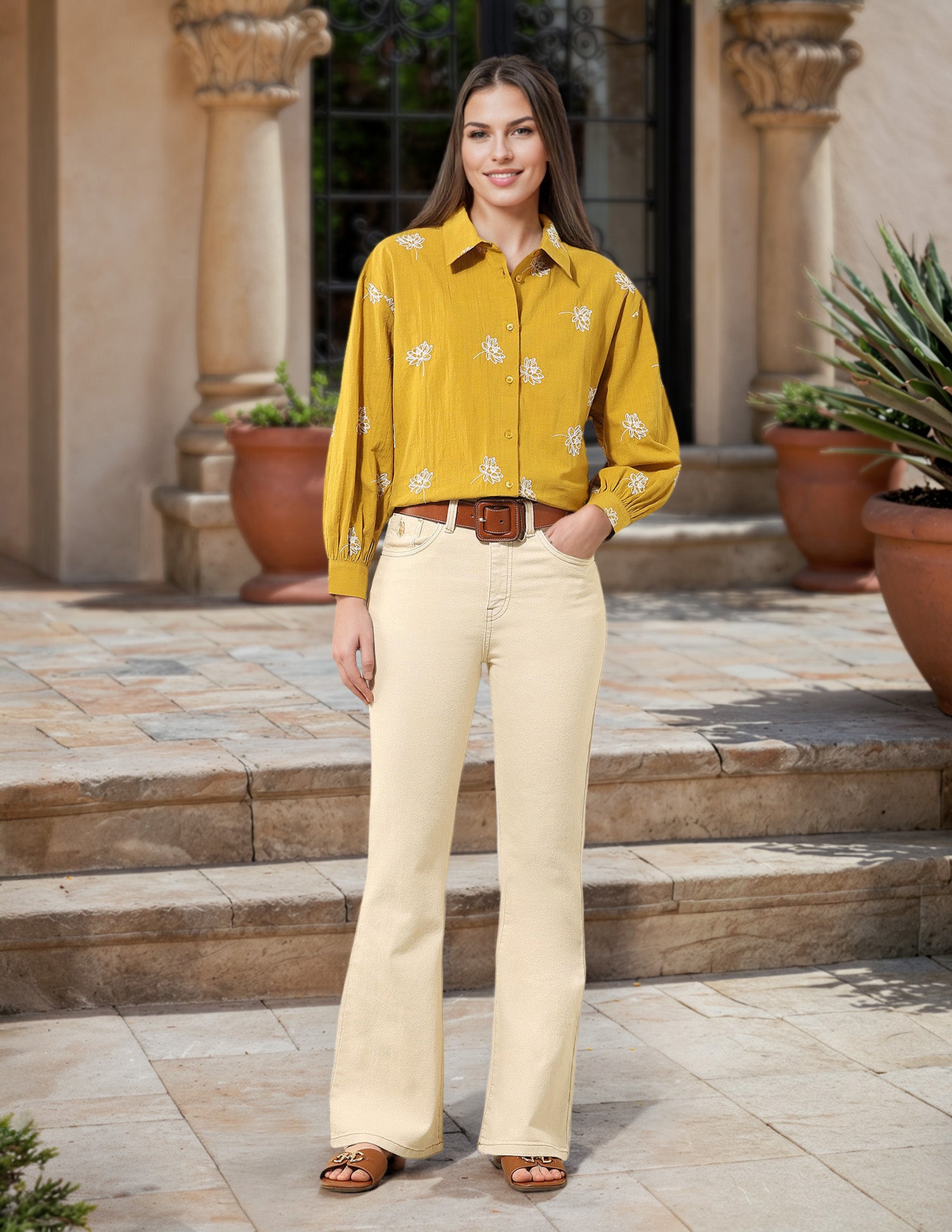 High Rise Flared Fit Jeans