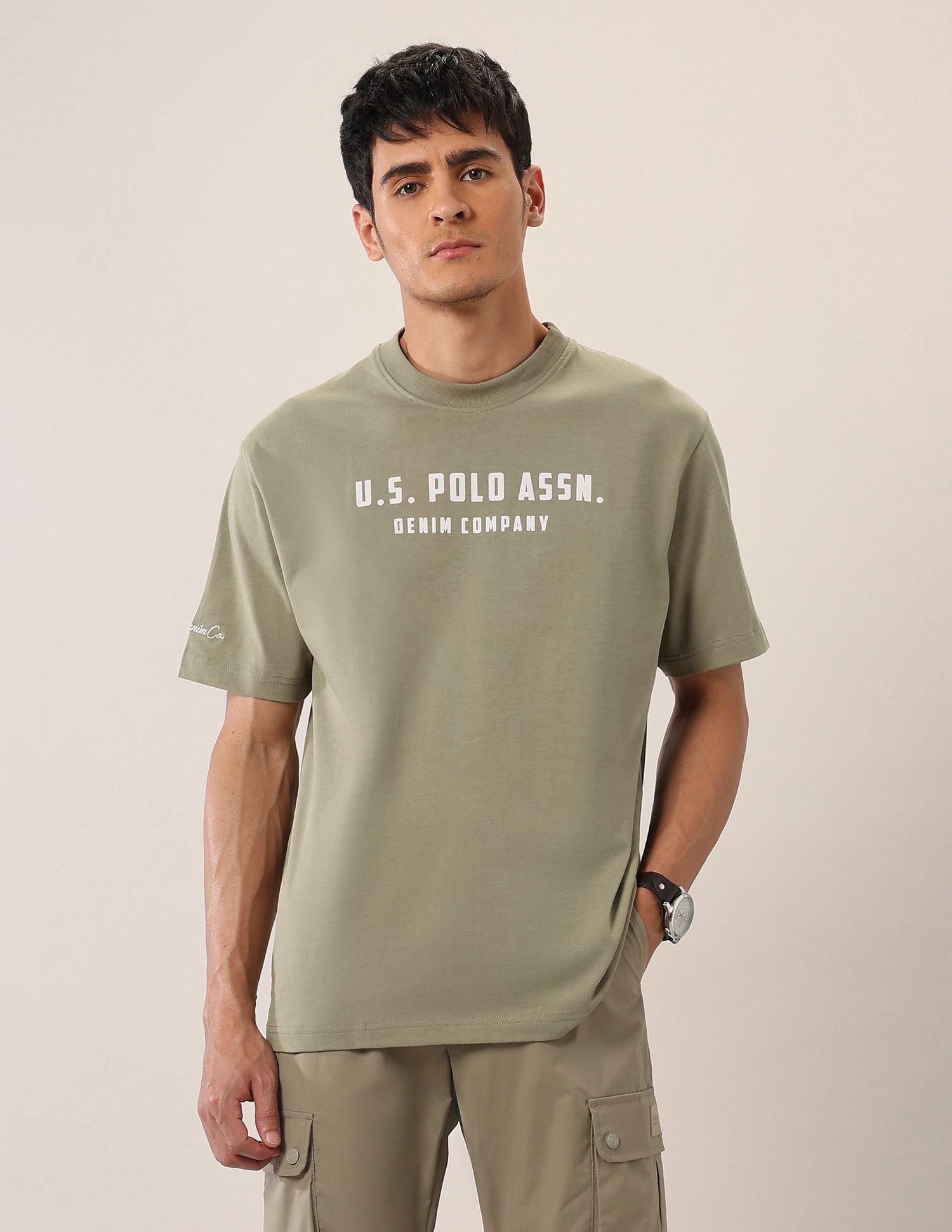 Brand Printed Oversized Fit T-Shirt