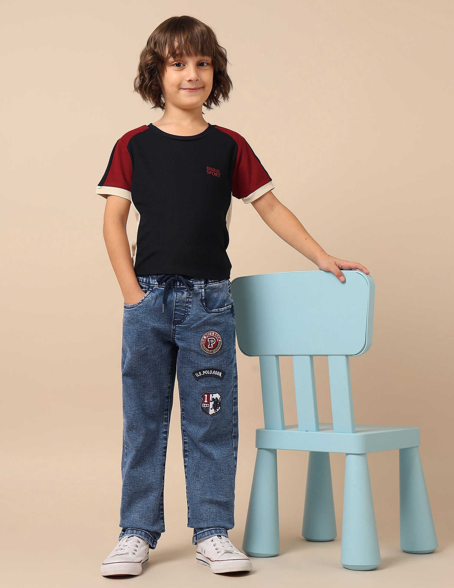 Boys Stone Washed Relaxed Fit Jeans
