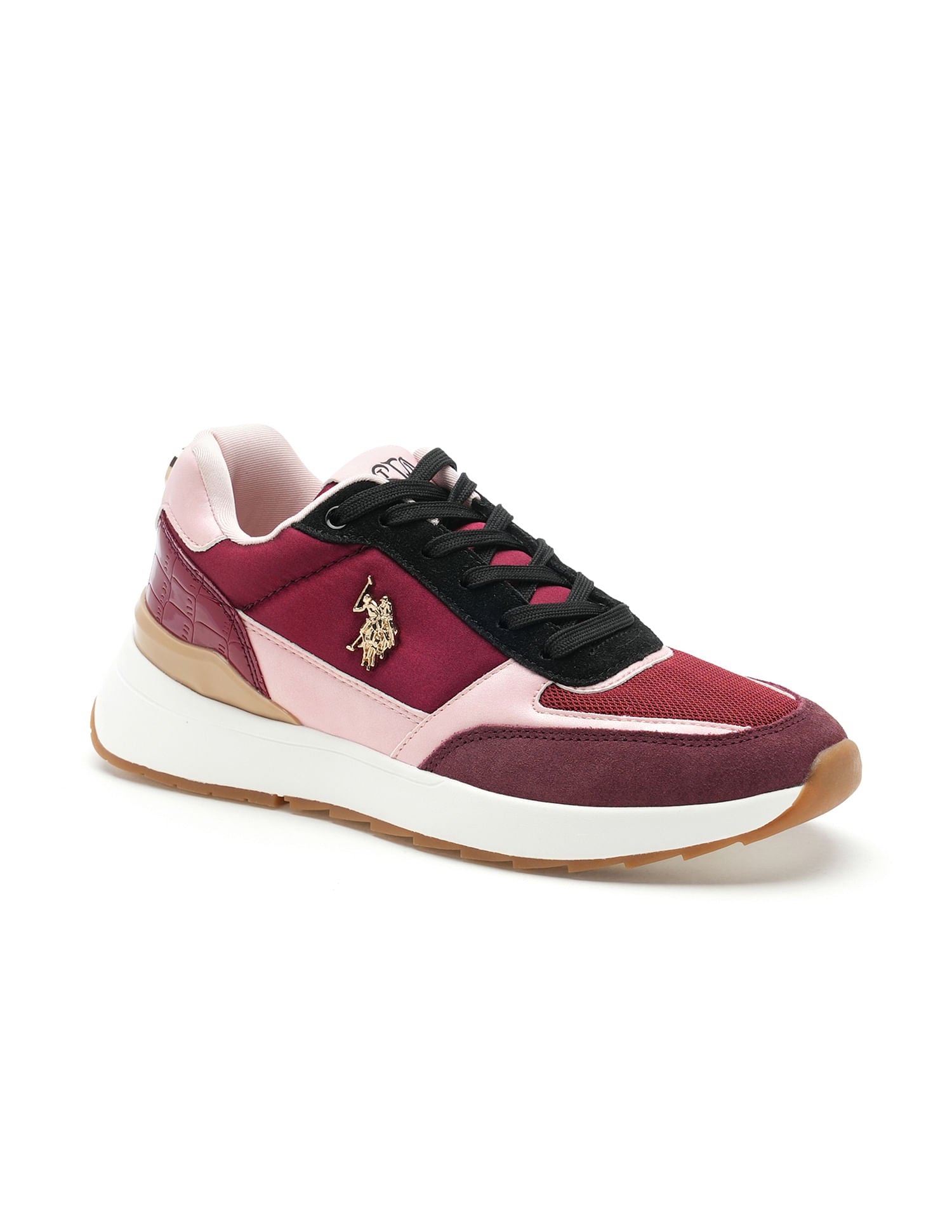 Women Colour Block Carrie Sneakers Maroon - U.S. Polo Assn. India | Large