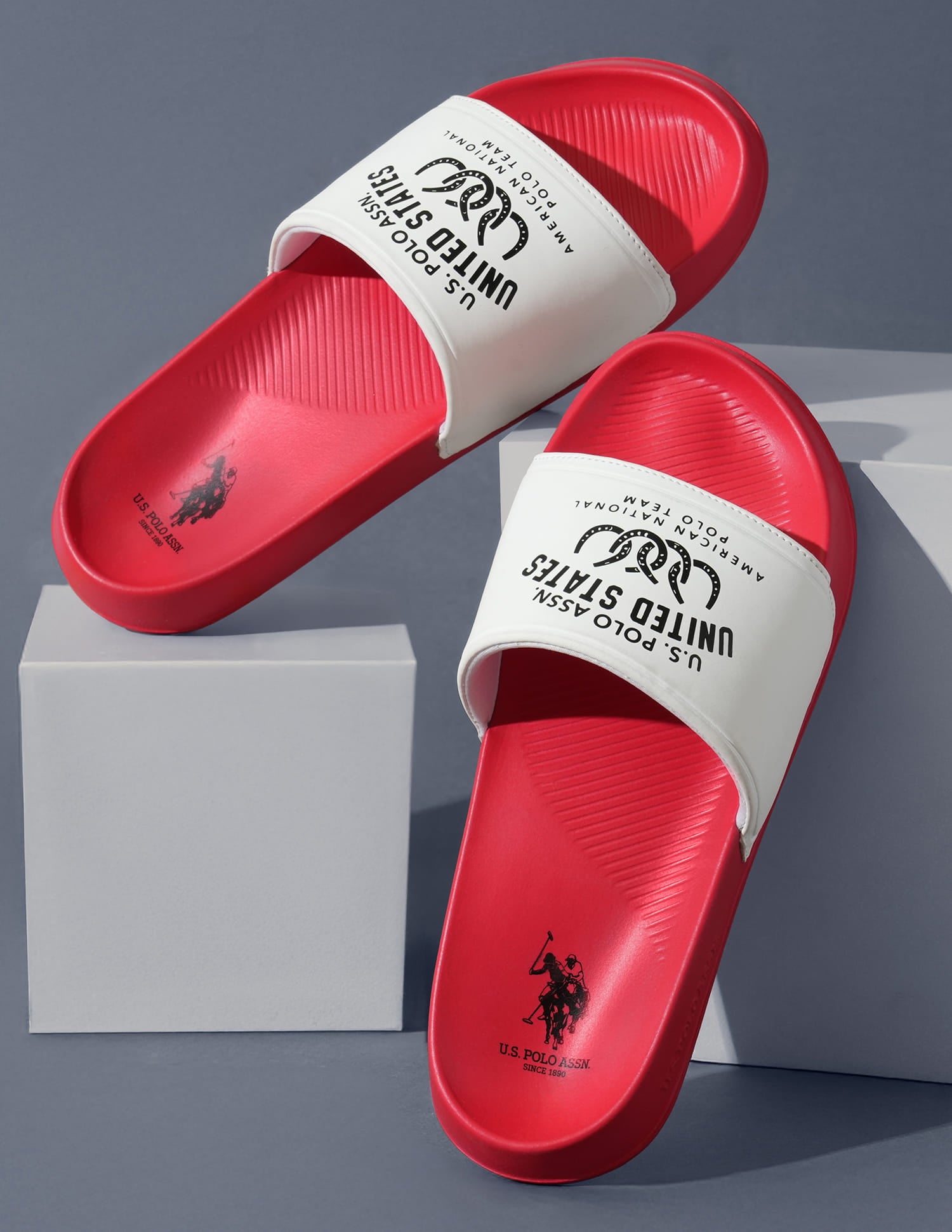 Men Toni Sliders White - U.S. Polo Assn. India | Large