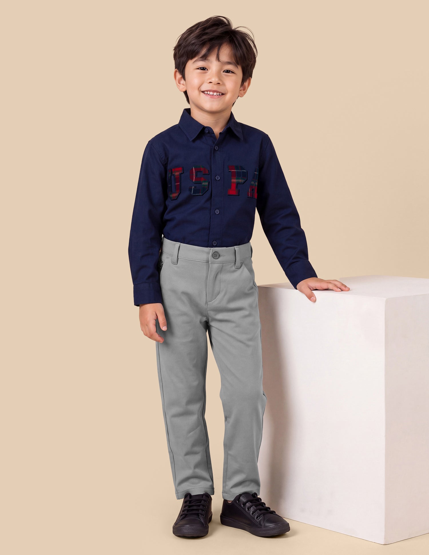 Slim Fit Knitted Trousers Grey - U.S. Polo Assn. India | Large