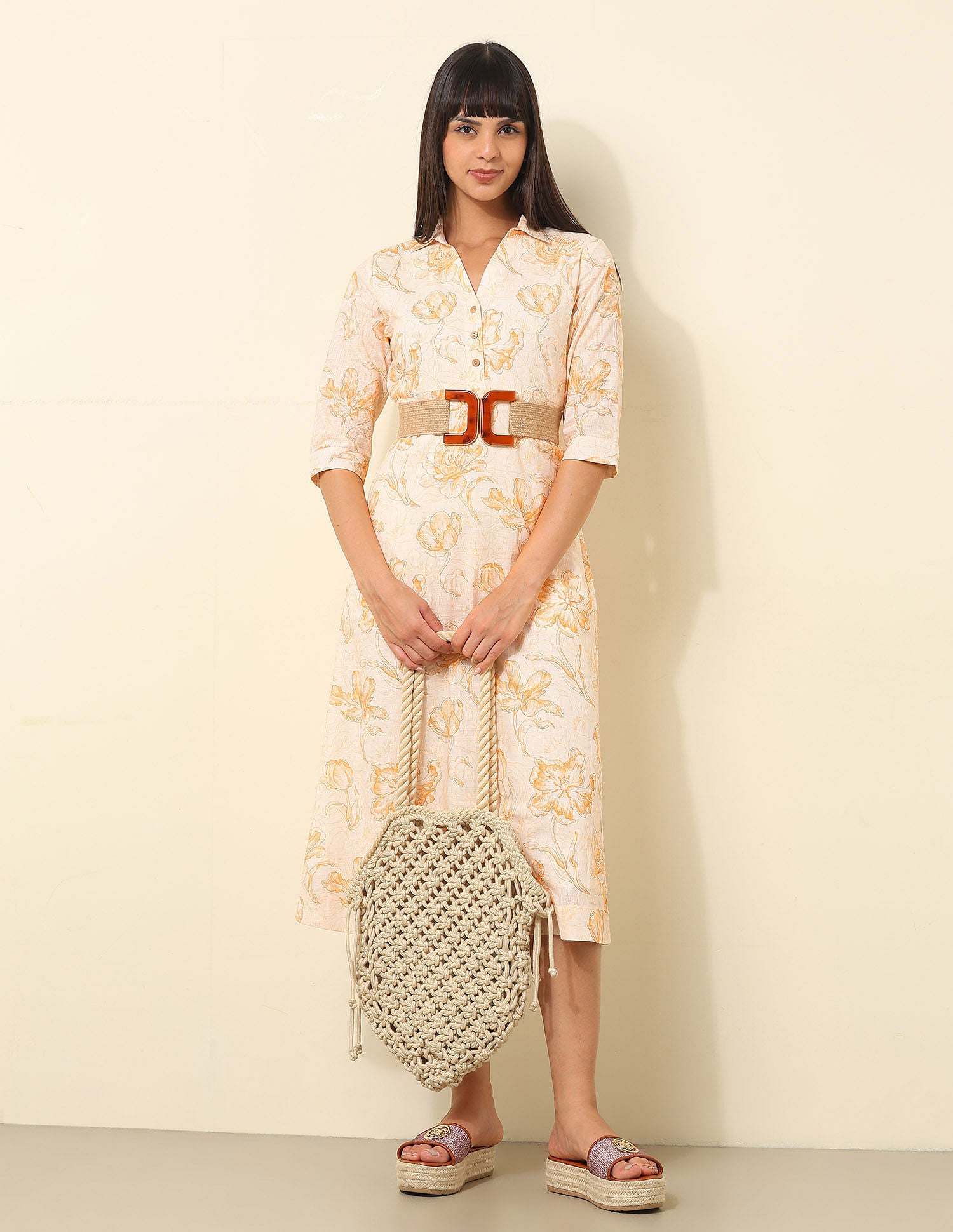 Floral Printed Shirt Dress Multicolour - U.S. Polo Assn. India | Large