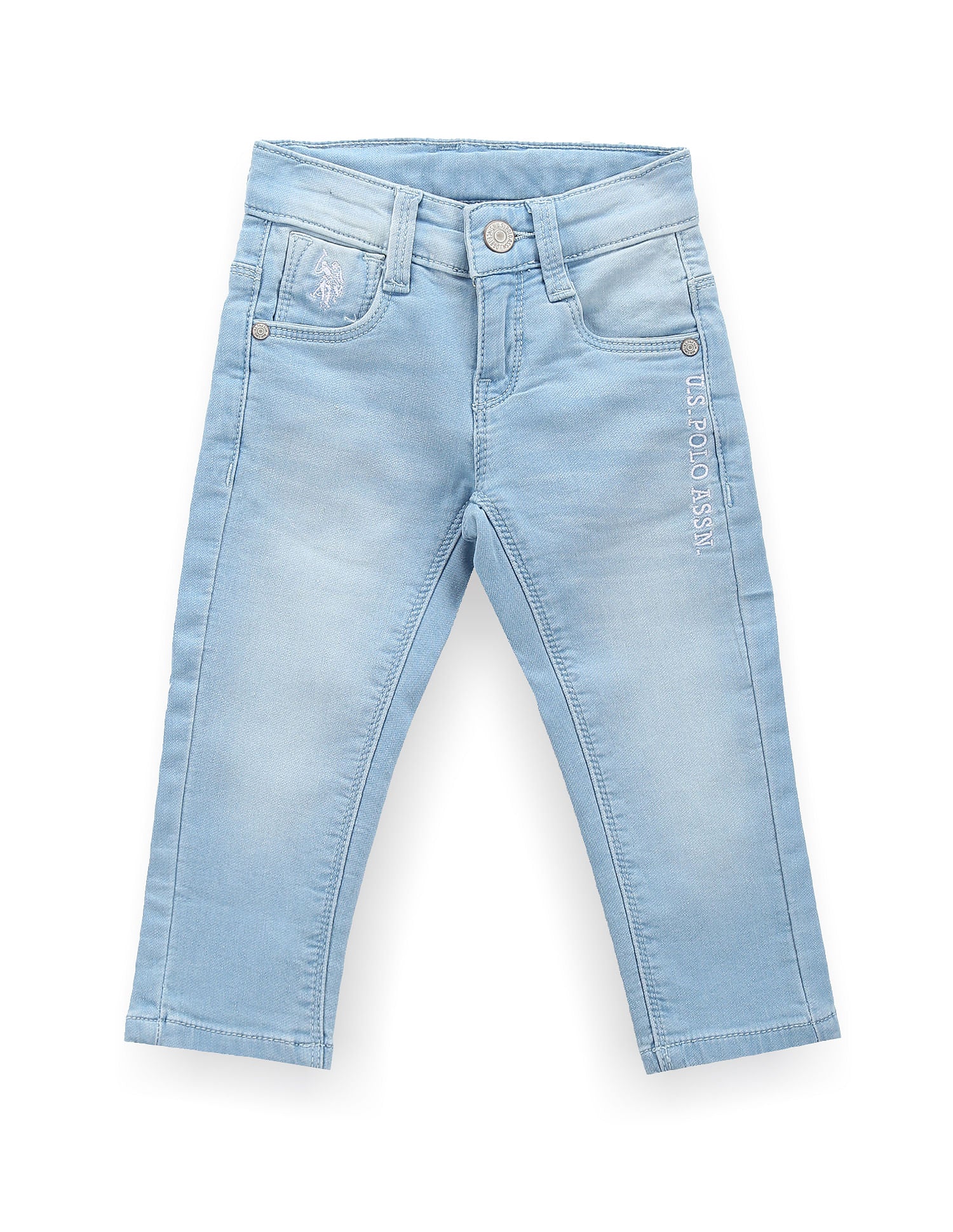 Boys Slim Fit Blue Jeans Blue - U.S. Polo Assn. India | Large