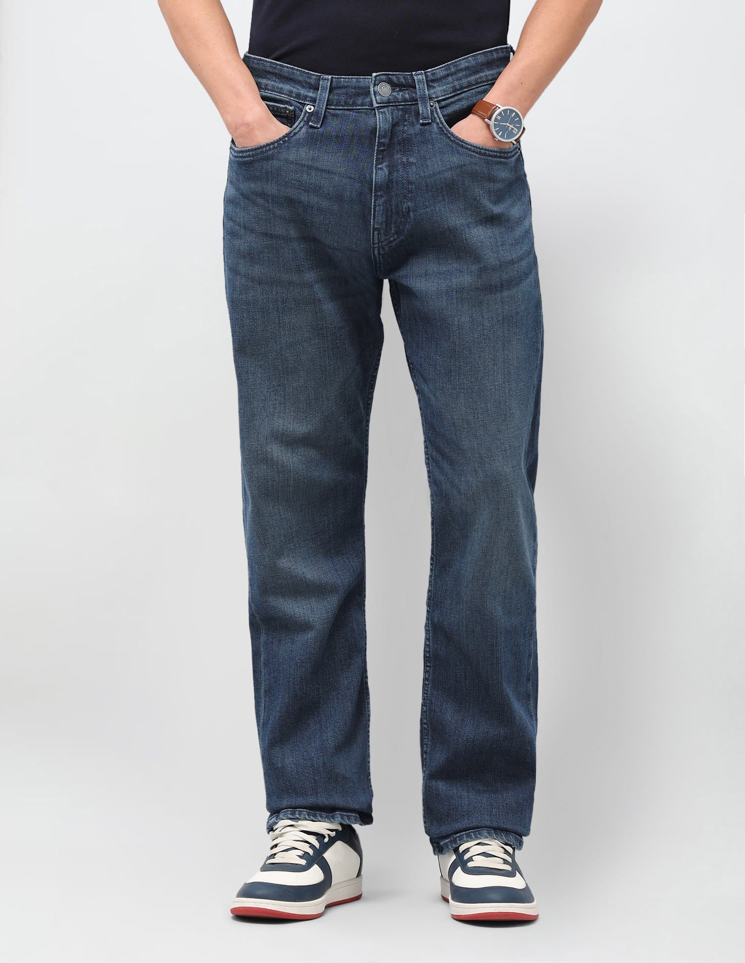 Solid Connor Fit Jeans Blue - U.S. Polo Assn. India | Large