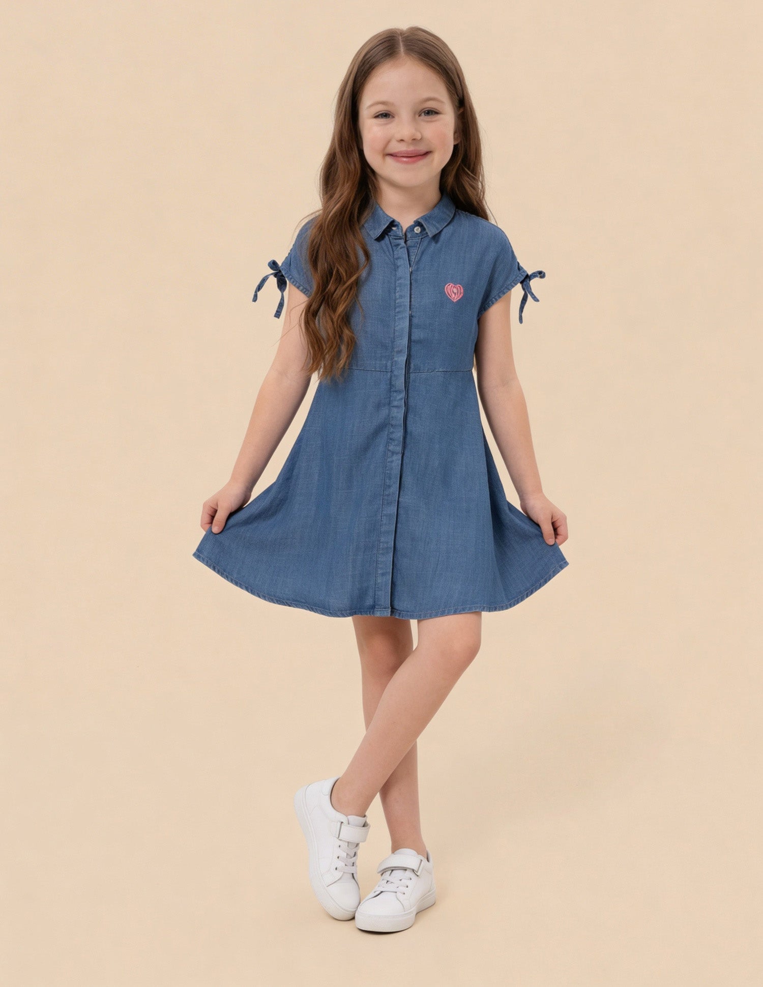 Flared Denim Shirt Dress