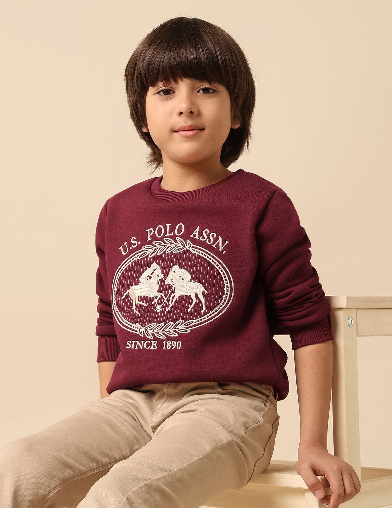 Boys Graphic Brand Embroidered Regular Fit Sweatshirt