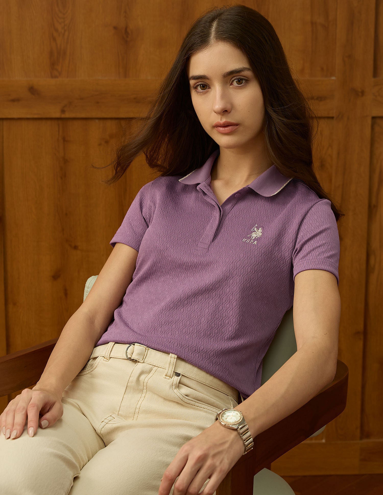 Regular Fit Textured Polo Shirt