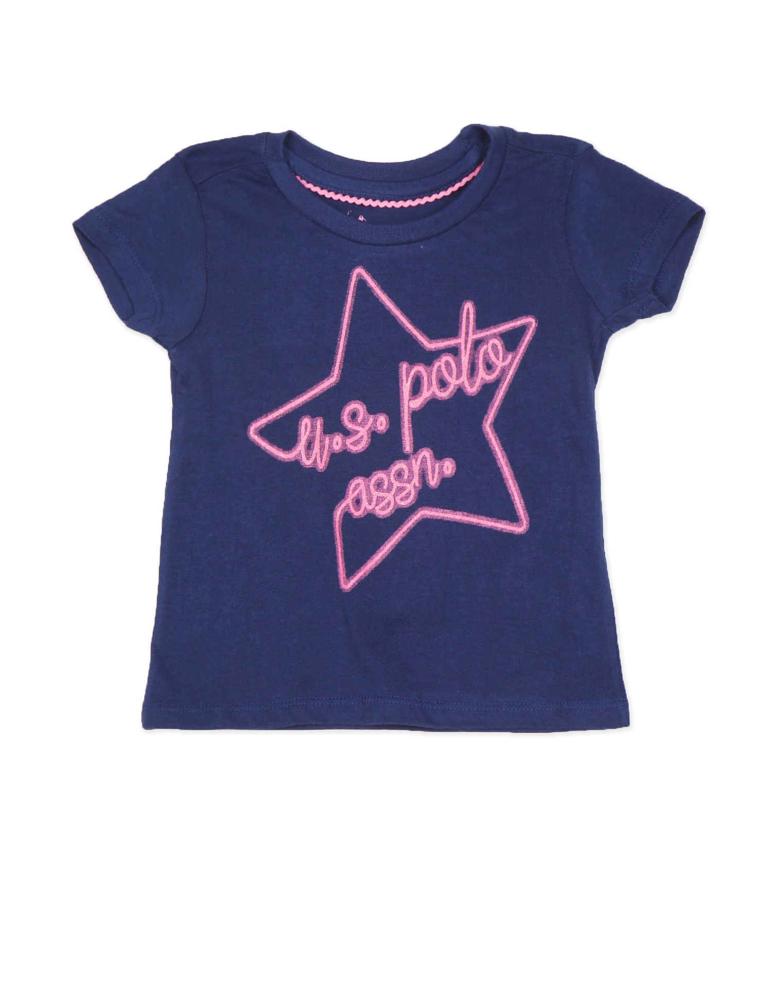 Crew Neck Glitter Logo T-Shirt