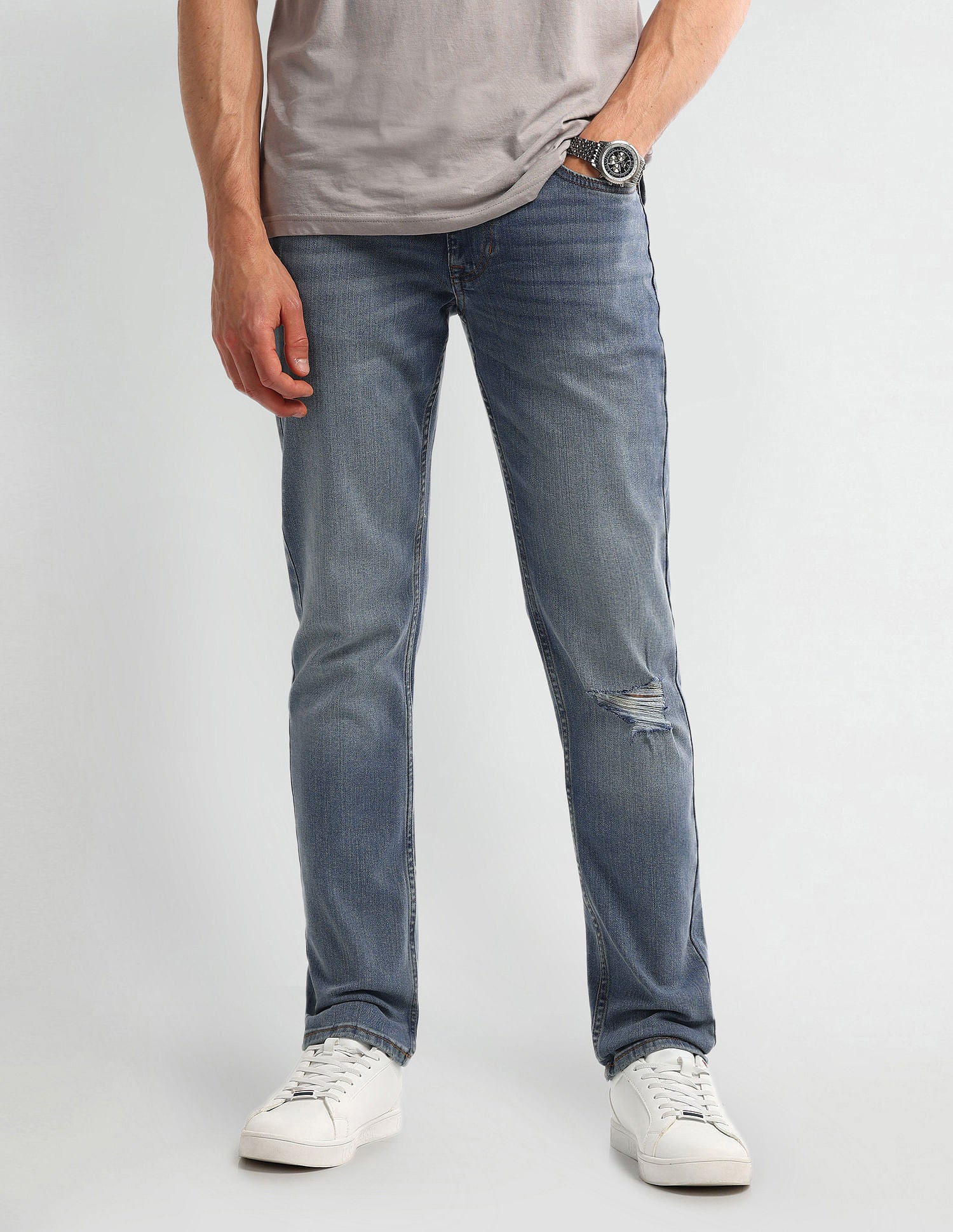 Brandon Slim Tapered Blue Jeans