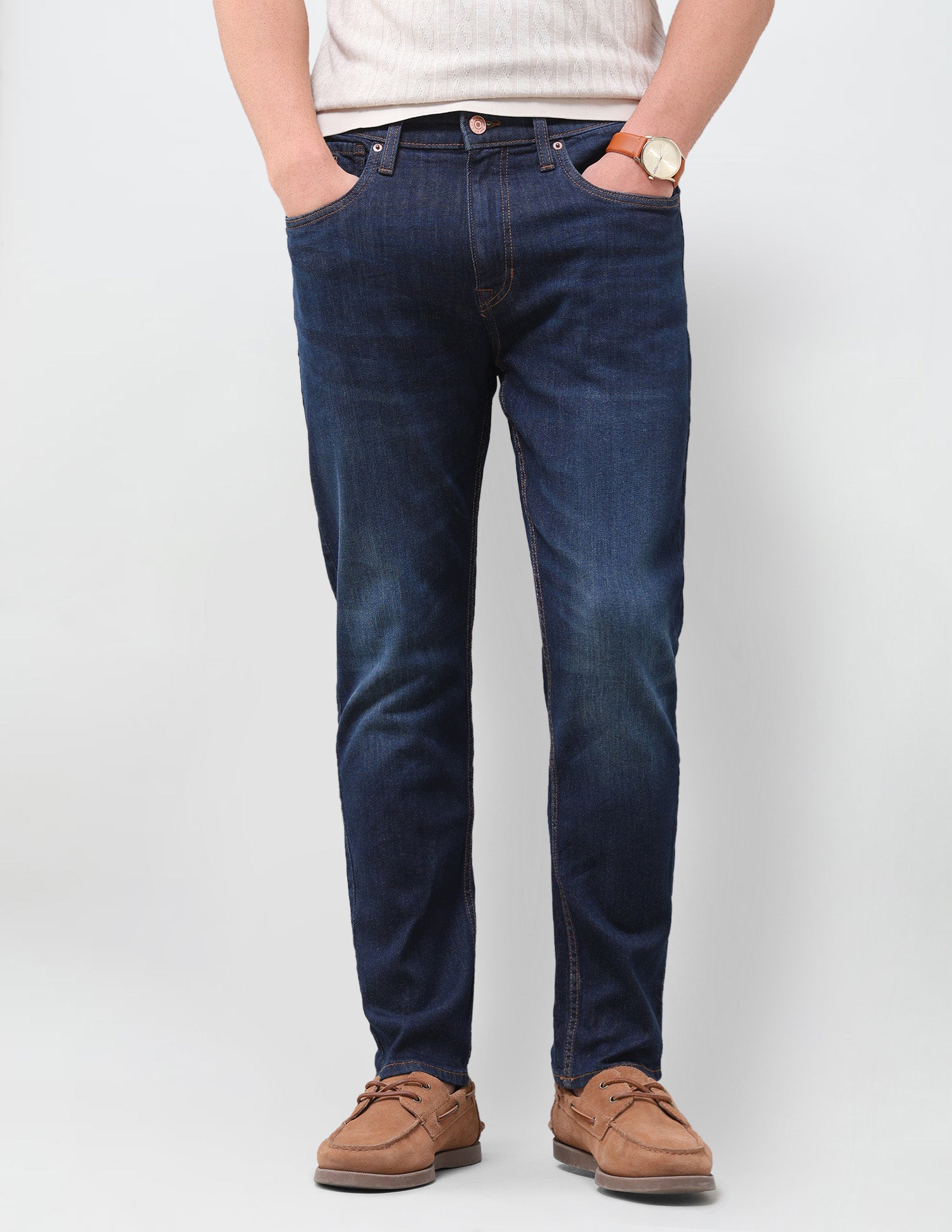 Cole Comfort Cropped Fit Blue Jeans Dark Indigo - U.S. Polo Assn. India | Large