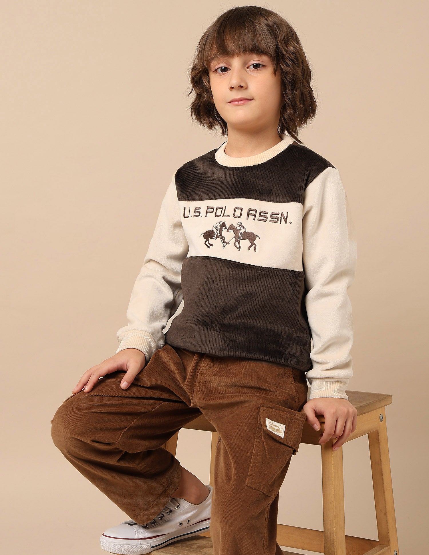 Boys Brand Embroidered Regular Fit Sweatshirt