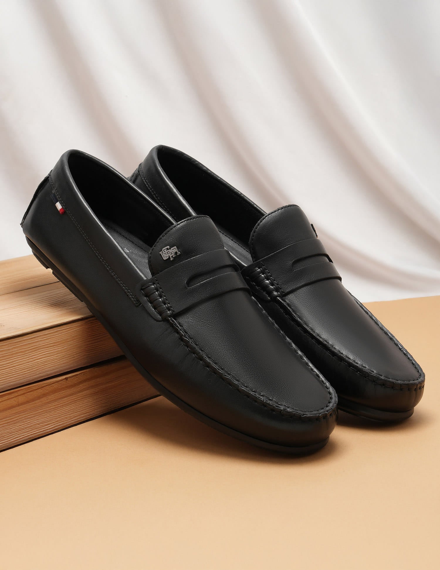 Men Adonis Solid Loafers Black - U.S. Polo Assn. India | Large