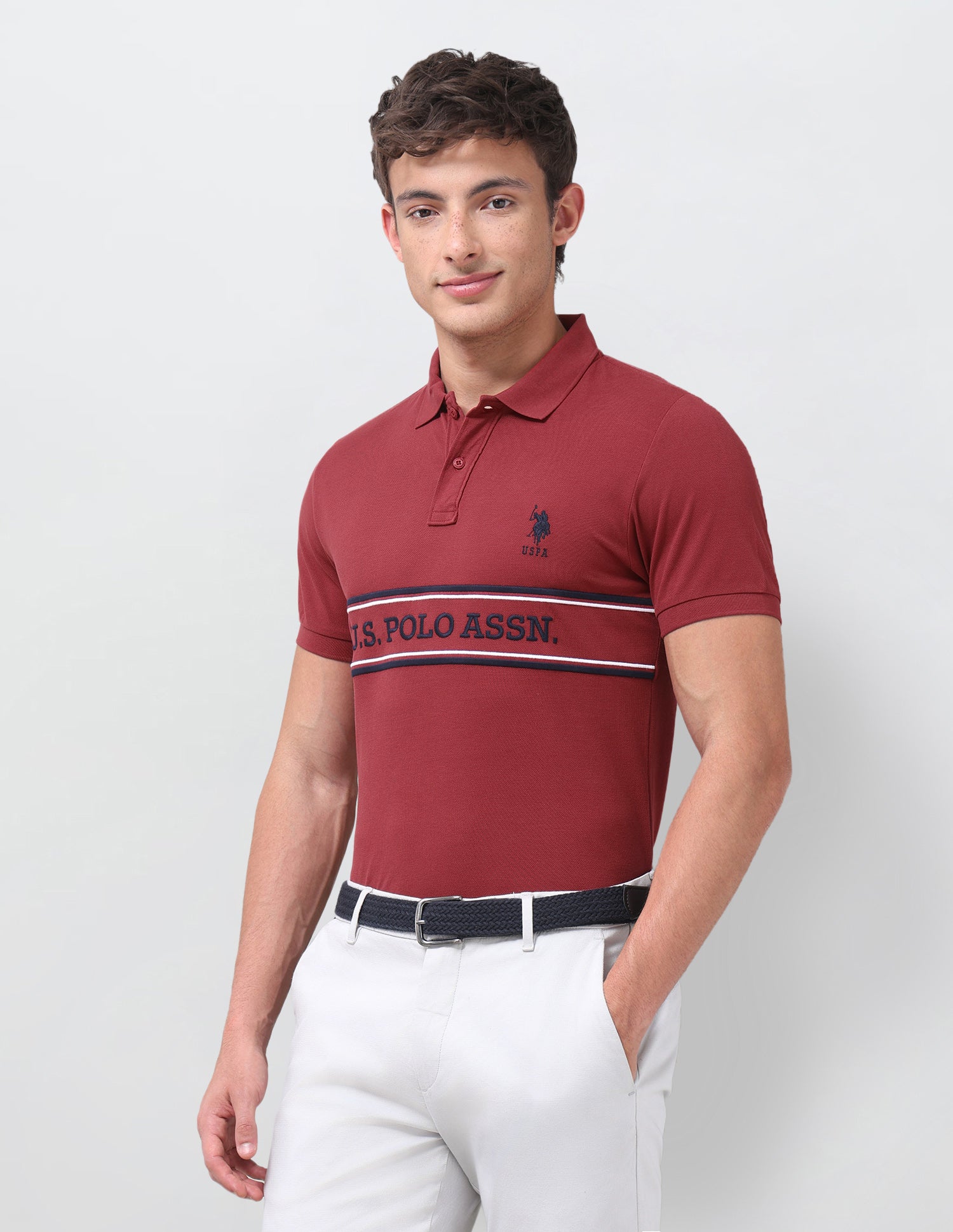 Brand Embroidered Regular Fit Polo Shirt