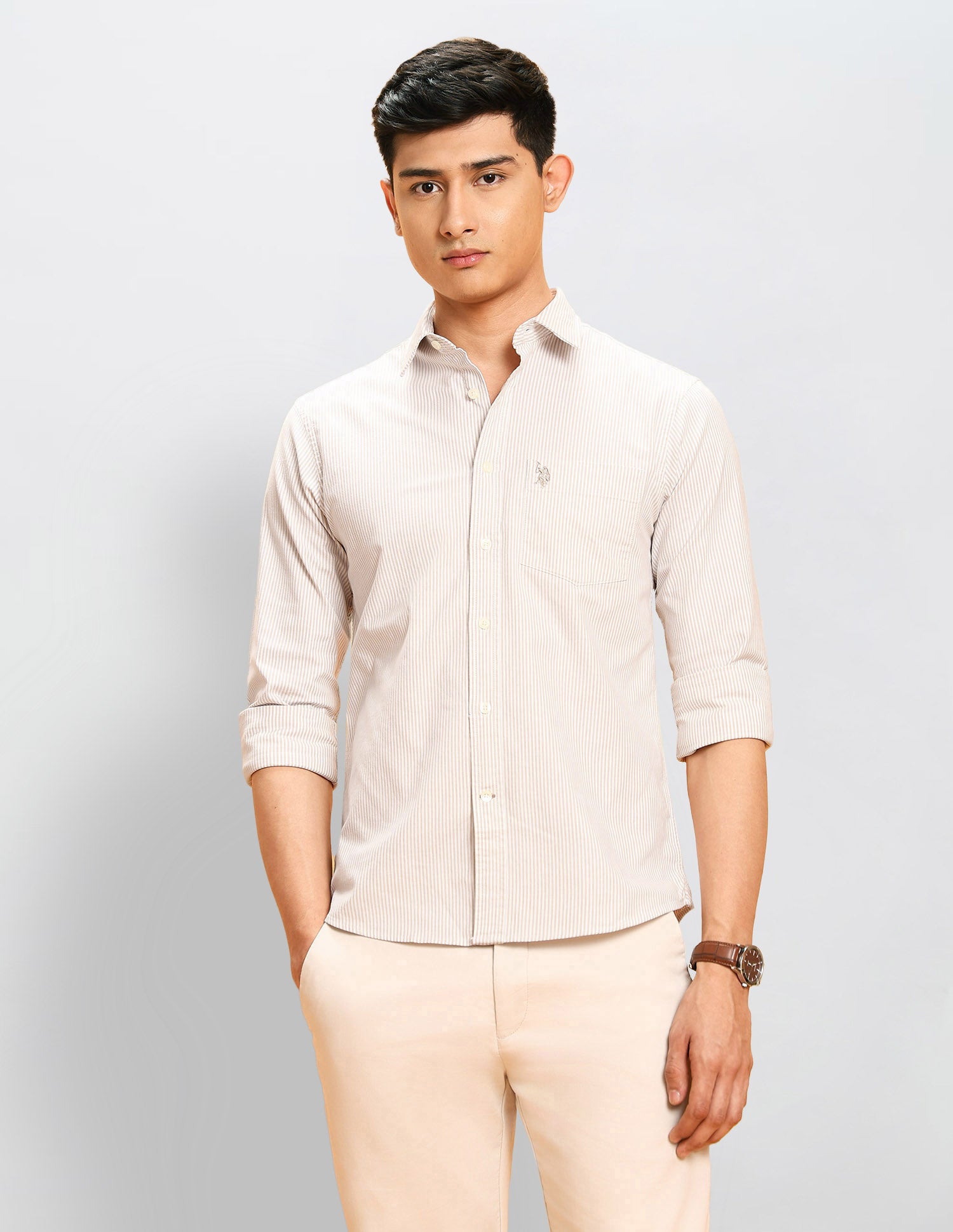 Vertical Striped Tailored Fit Shirt