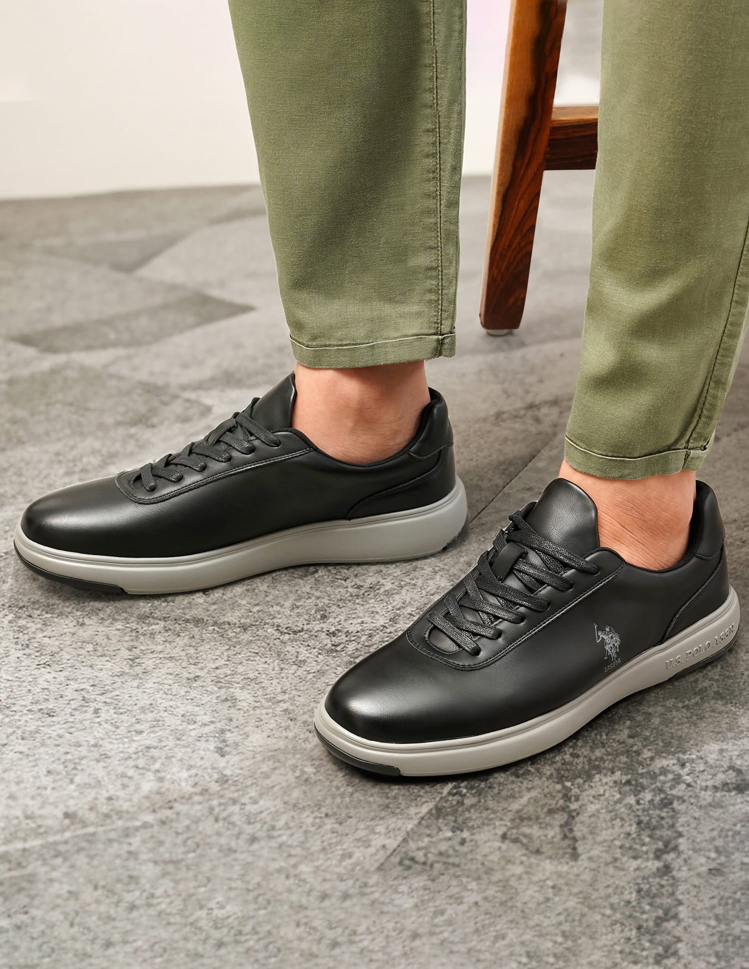Men Zoro Black All Day Sneakers Black - U.S. Polo Assn. India | Large