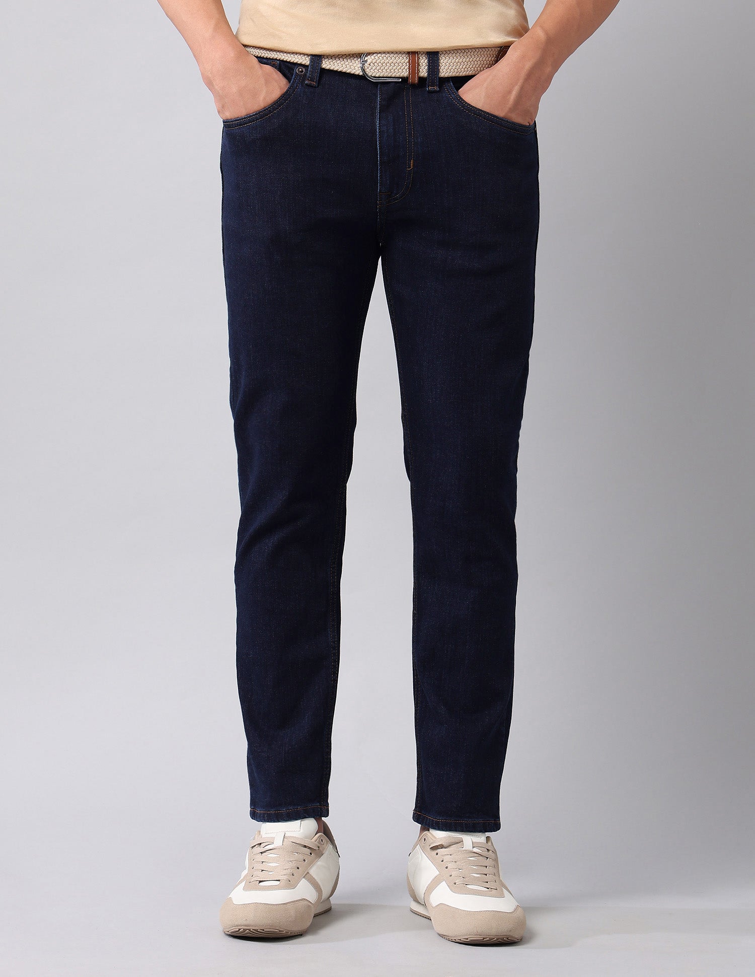 Cole Comfort Cropped Fit Blue Jeans Dark Wash - U.S. Polo Assn. India | Large