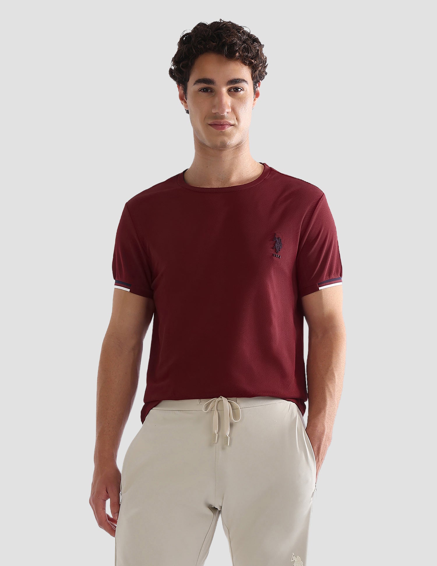 Solid Slim Fit Active T-Shirt