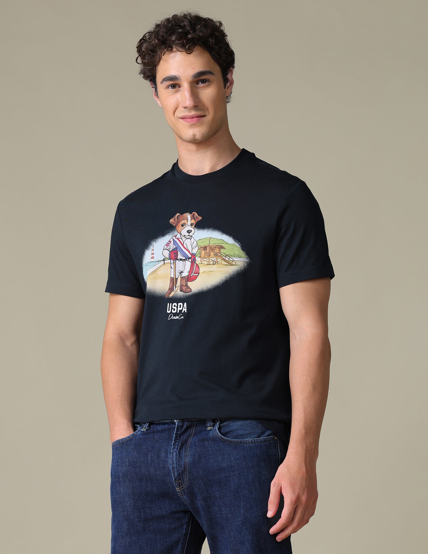Graphic Brand Printed Slim Fit T-Shirt