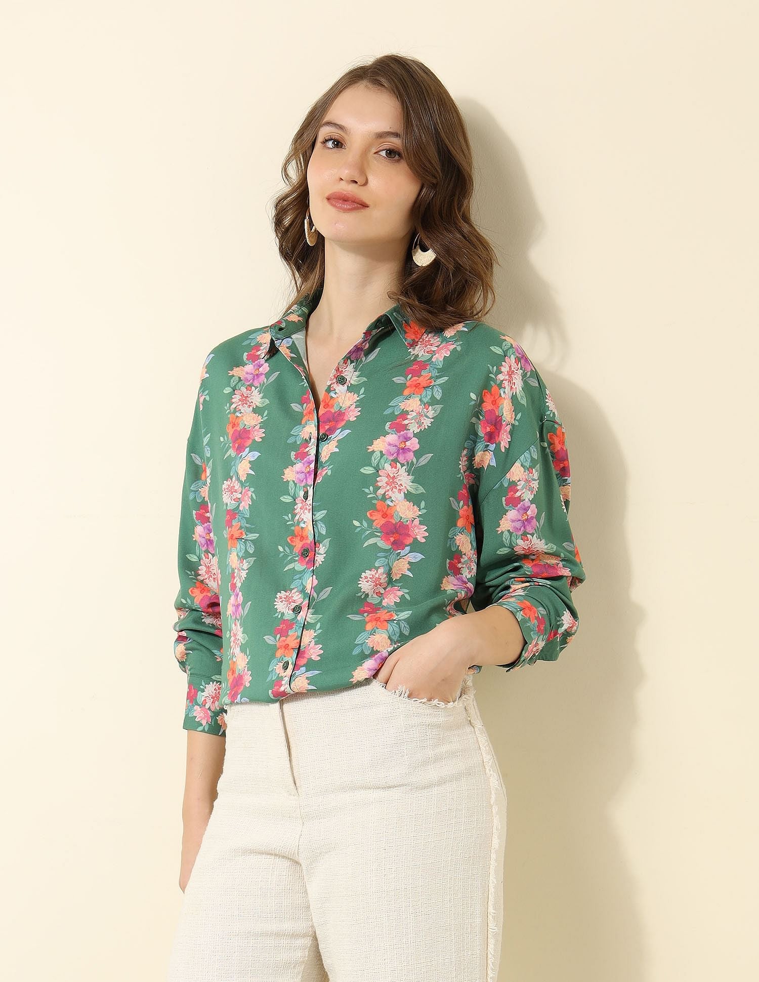 Floral Printed Regular Fit Shirt