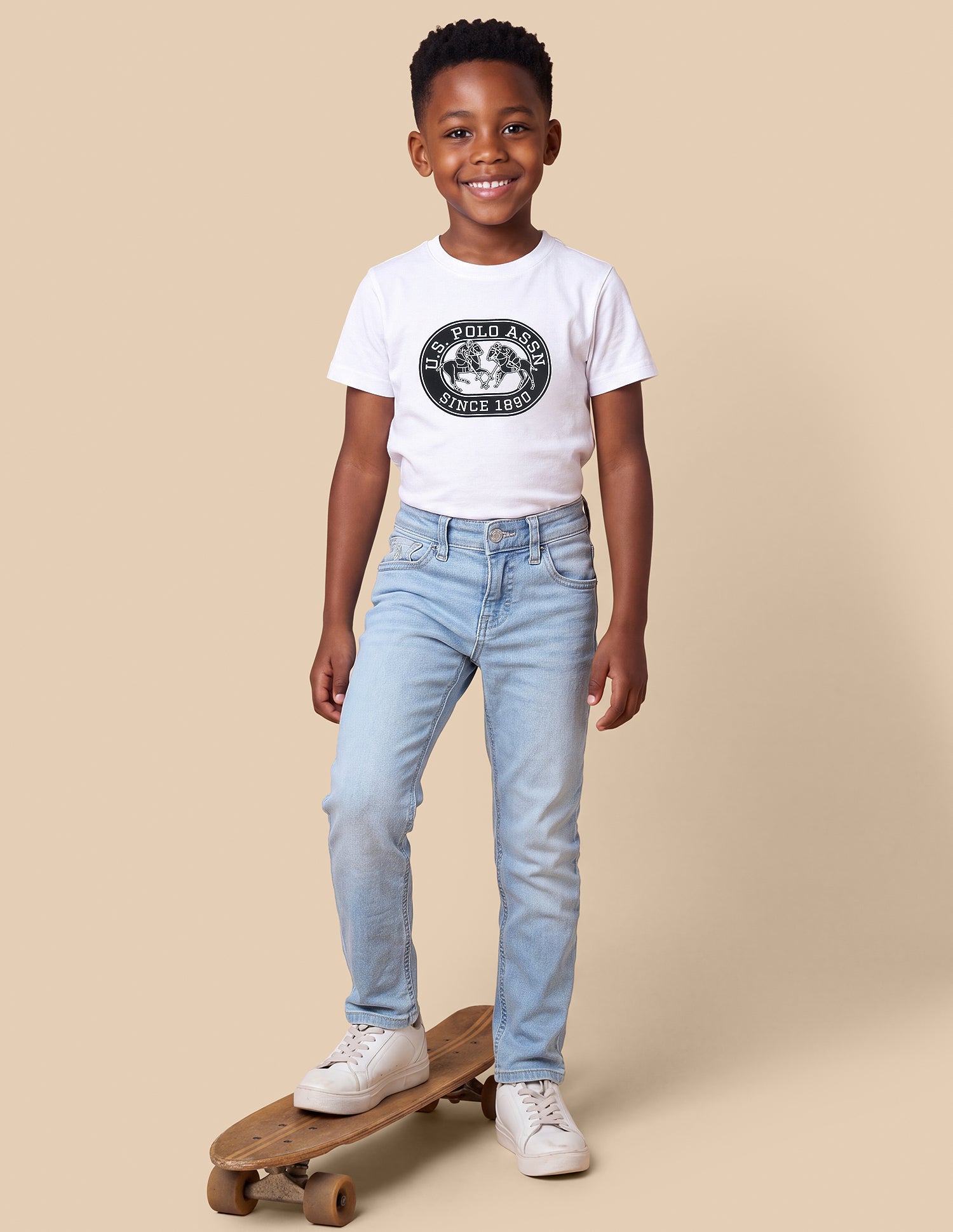 Relaxed Fit Blue Jeans Light Blue - U.S. Polo Assn. India | Large