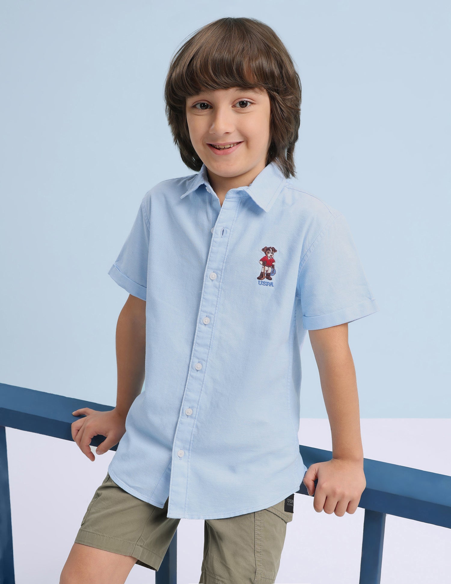 Solid Oxford Shirt Blue - U.S. Polo Assn. India | Large