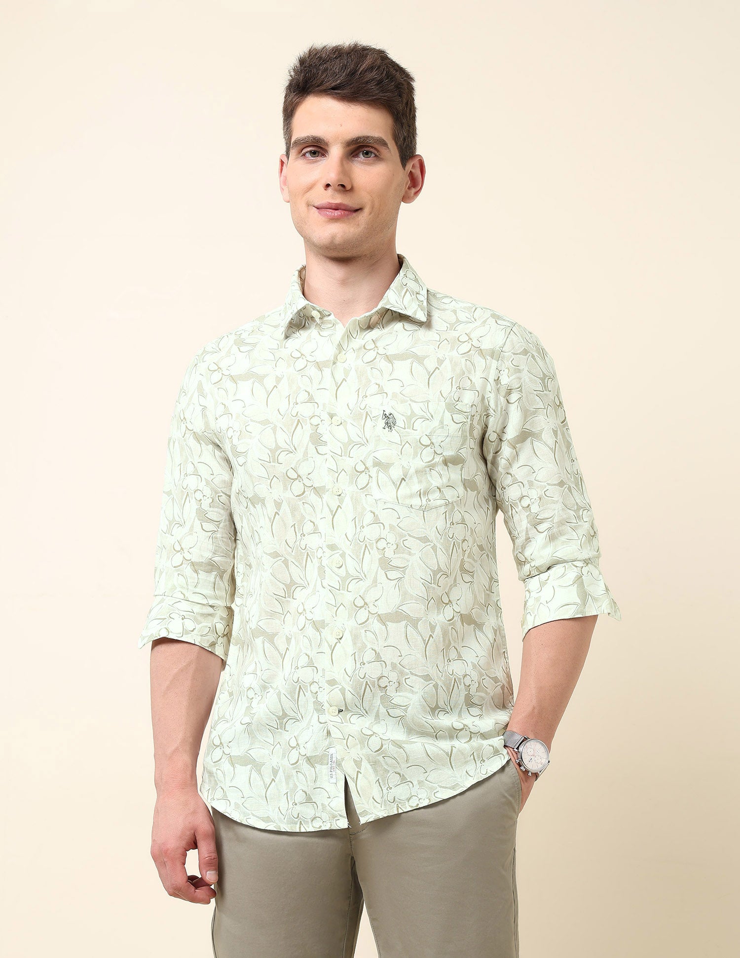 Floral Printed Tailored Fit Shirt