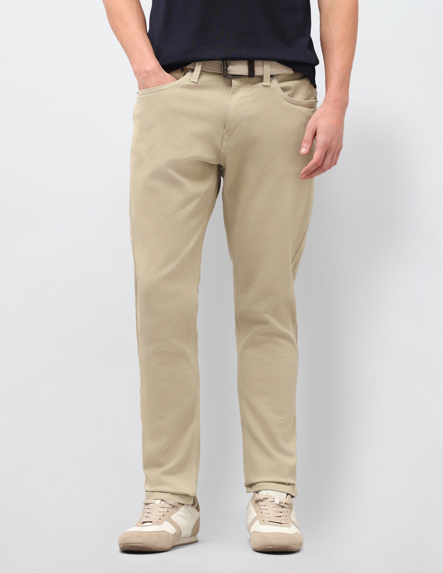Brandon Slim-Tapered Fit Beige Jeans
