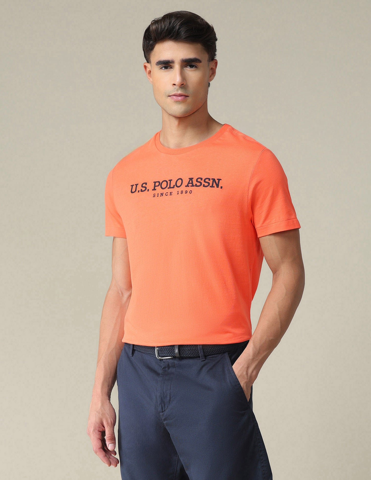 Brand Embroidered Cotton T-Shirt