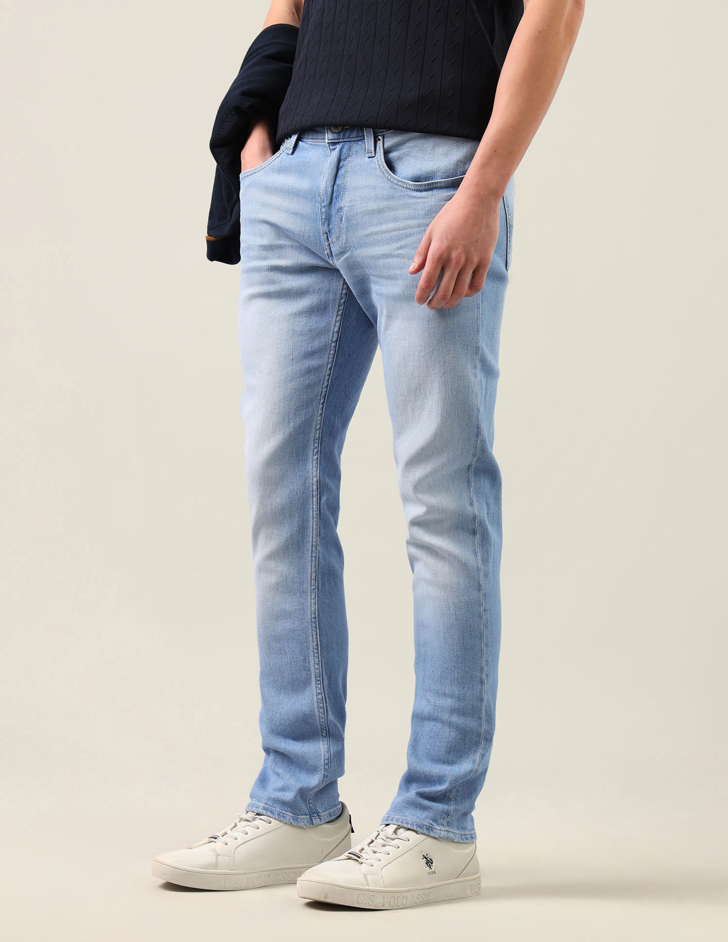 Brandon Slim-Tapered Fit Blue Jeans Blue - U.S. Polo Assn. India | Large
