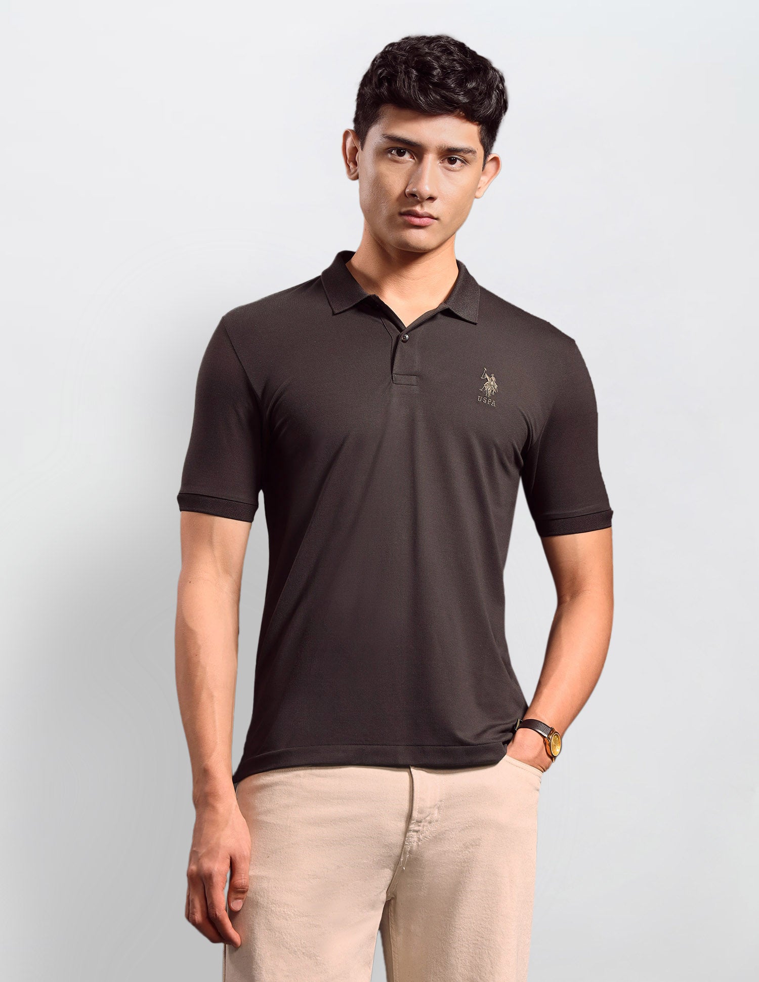 Solid Regular Fit Polo Shirt