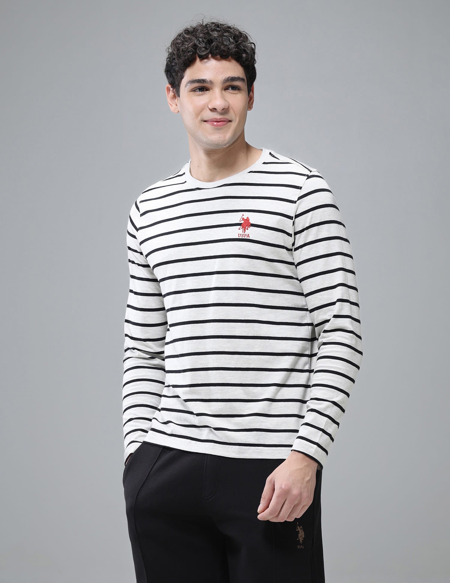 Comfort Fit Stripe Cotton I689 Lounge T-Shirt - Pack Of 1