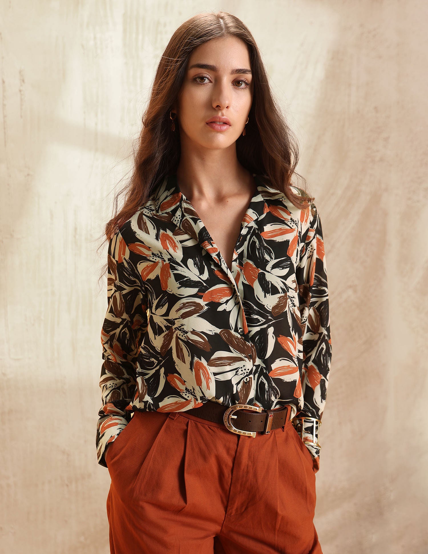 Regular Fit Floral Printed Shirt