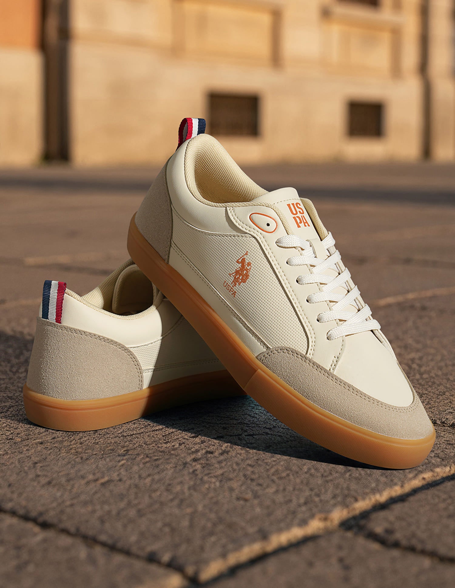 Men Colour Blocked Lucian Sneakers Beige - U.S. Polo Assn. India | Large
