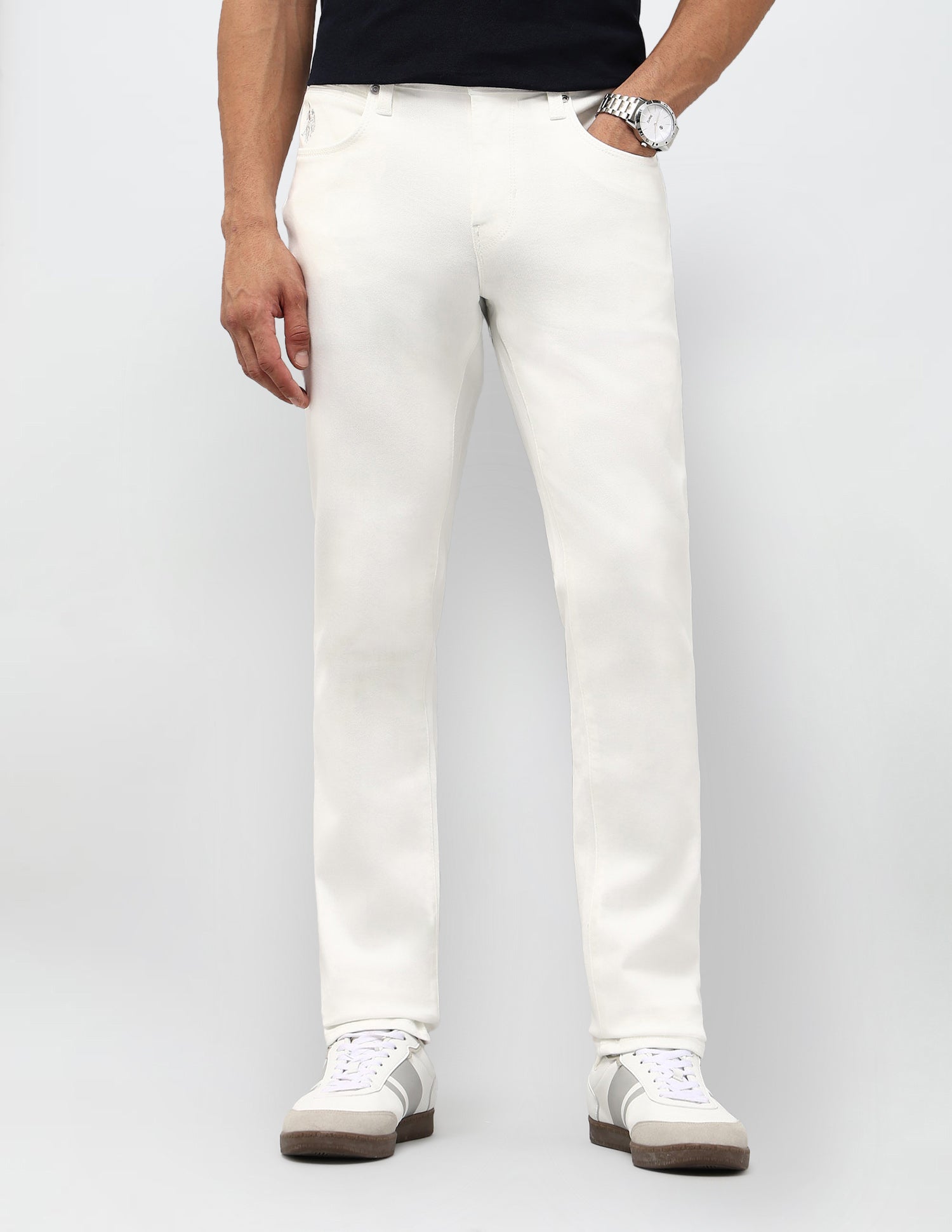 Brandon Slim Tapered Fit White Jeans