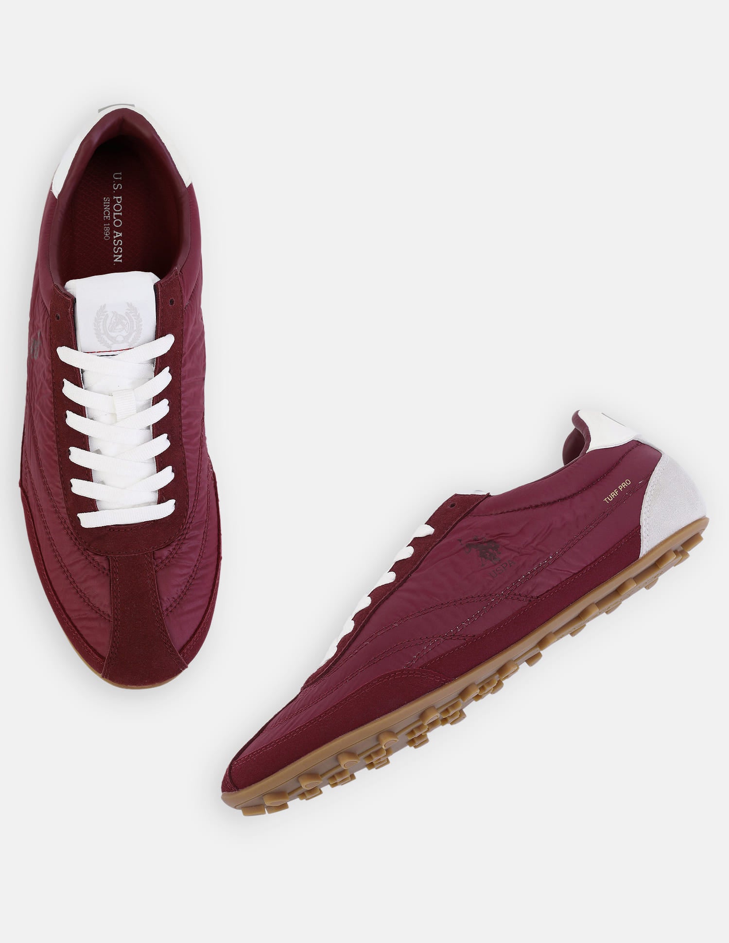 Colour Blocked Turf Pro Sneakers Burgundy - U.S. Polo Assn. India | Large