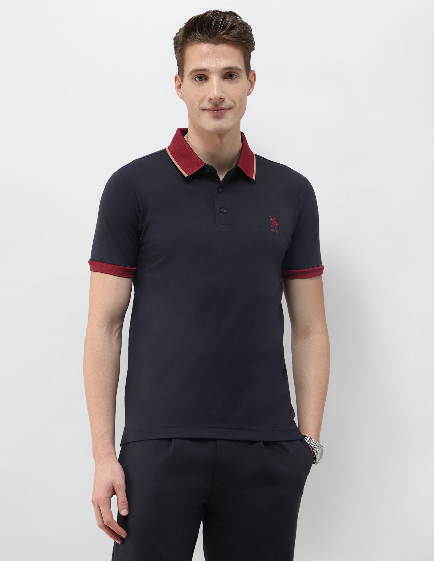 Solid Slim Fit Polo Shirt