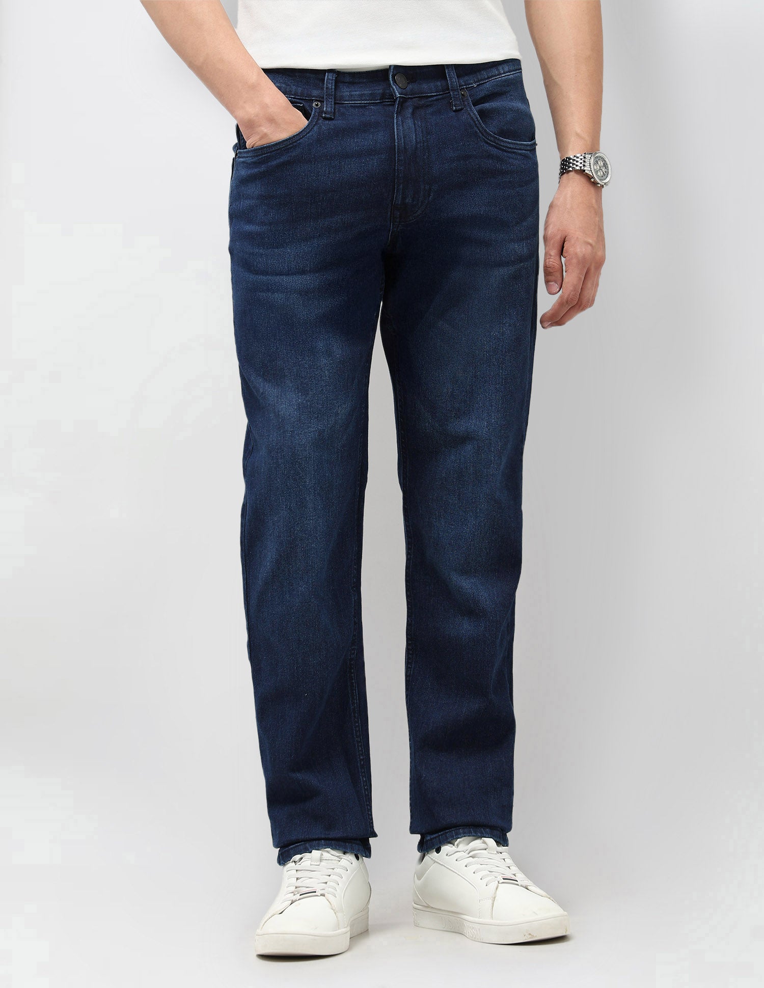 Brandon Slim Tapered Fit Blue Jeans Blue - U.S. Polo Assn. India | Large